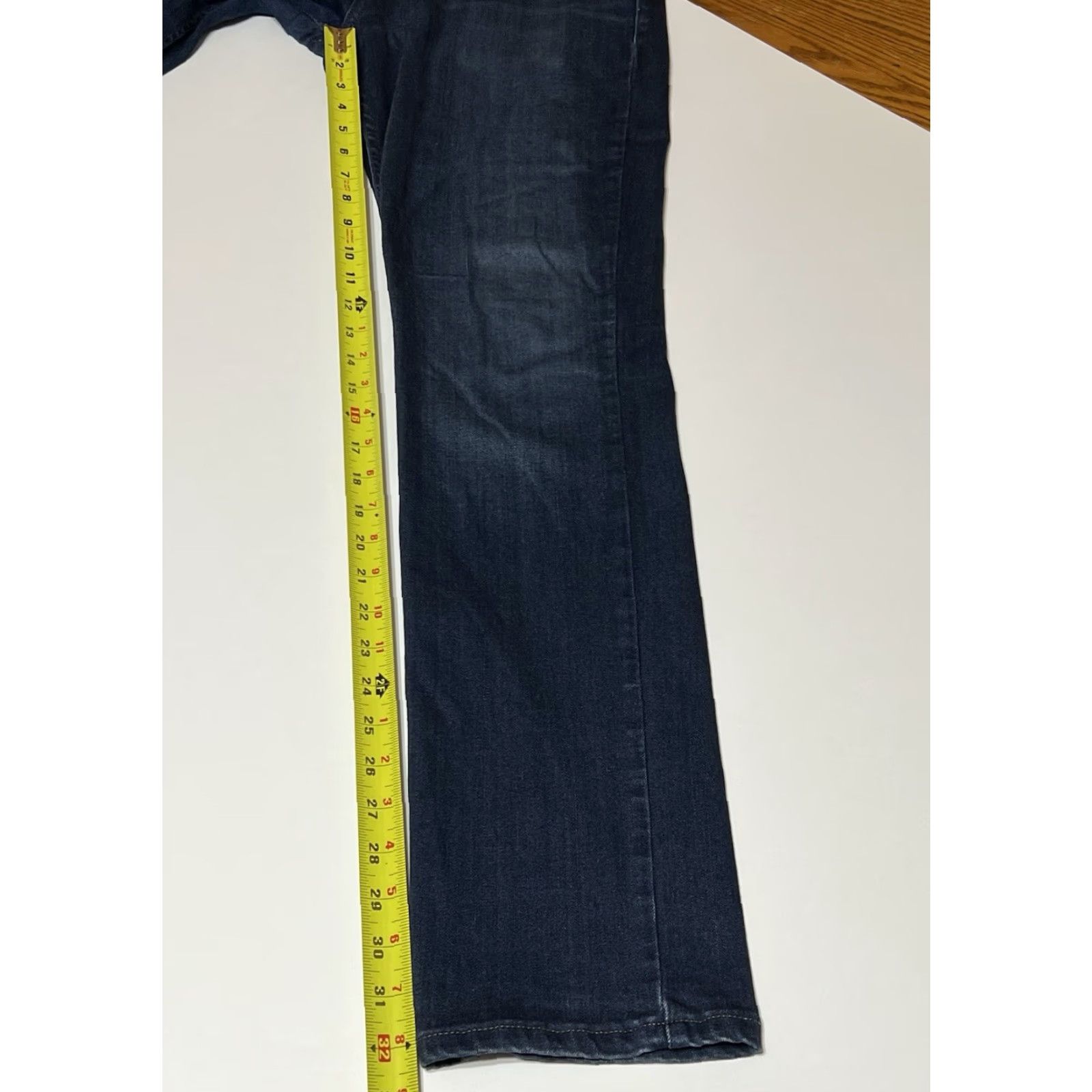 Paige PAIGE Jeans Men’s Lennox 33x32 Slim Fit Dark Wash Blue Denim Stretch Straight Jeans Size US 33 - 5 Thumbnail