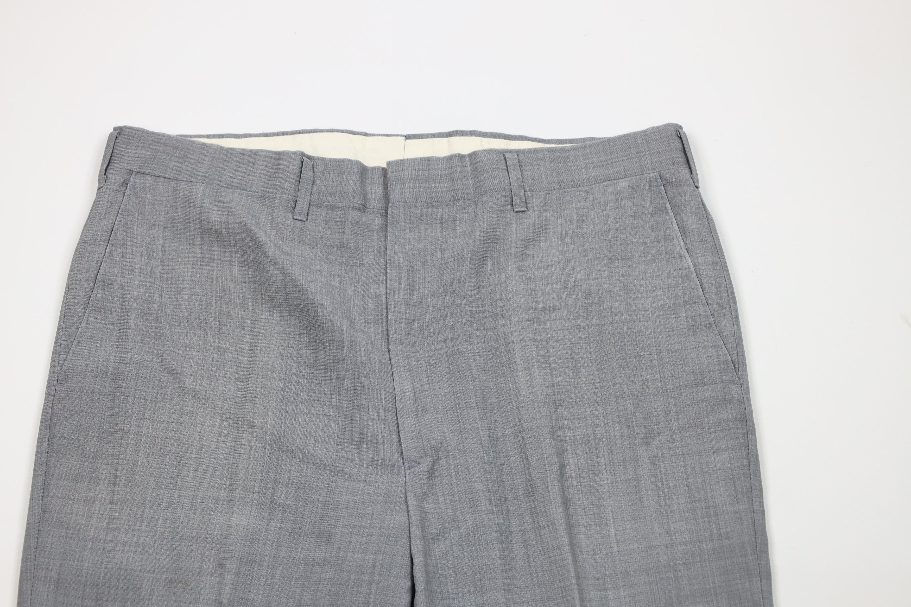 Vintage Vintage 90s Streetwear Chambray Knit Wide Leg Chino Pants Size US 36 / EU 52 - 2 Thumbnail