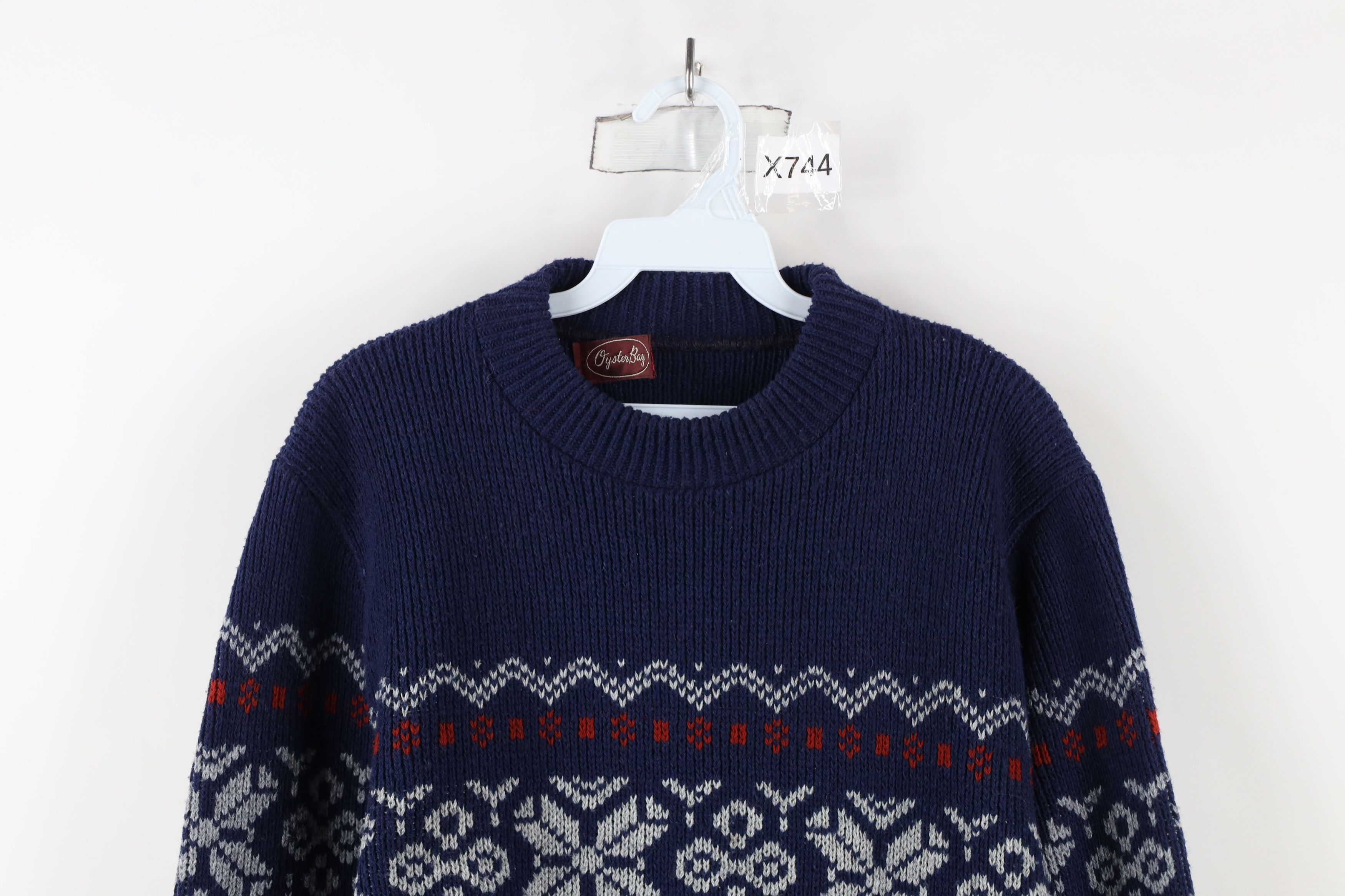 Vintage Vintage 90s Streetwear Snowflake Fair Isle Knit Sweater Size US M / EU 48-50 / 2 - 2 Thumbnail