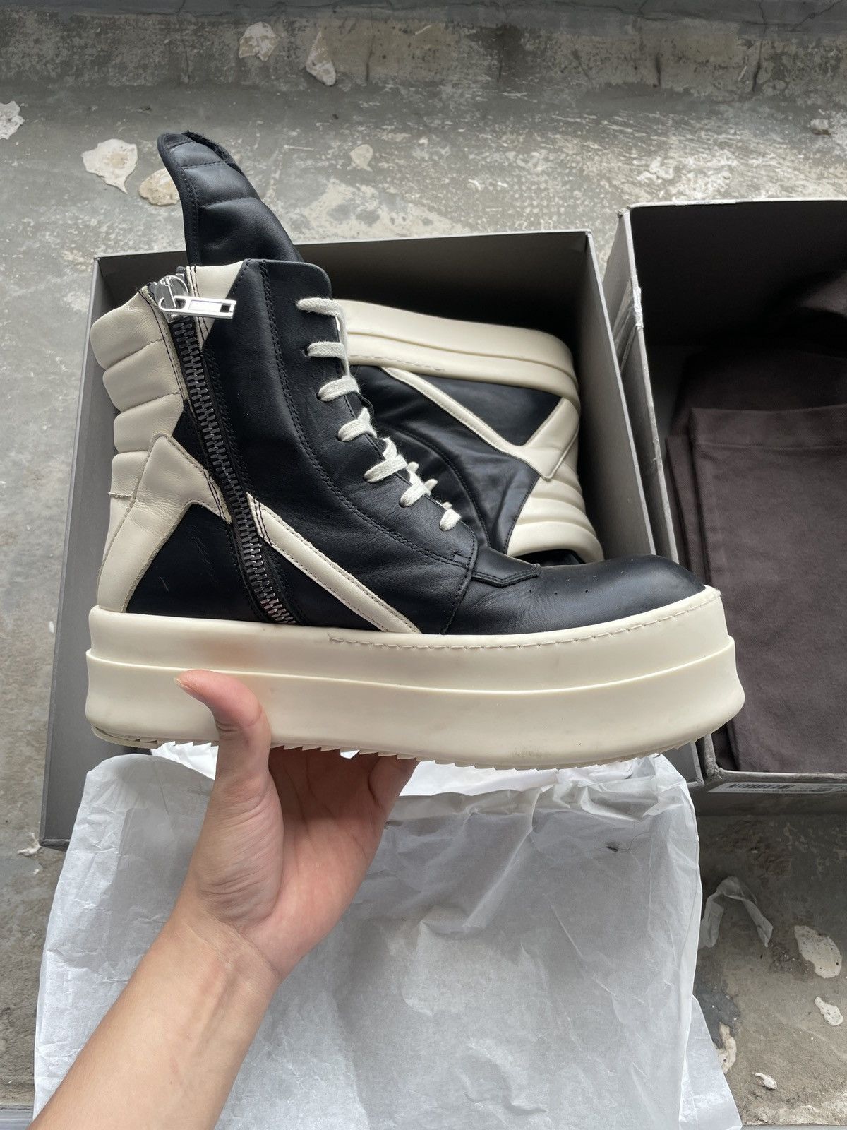 Rick Owens Rick owens mega bumper geobasket | Grailed