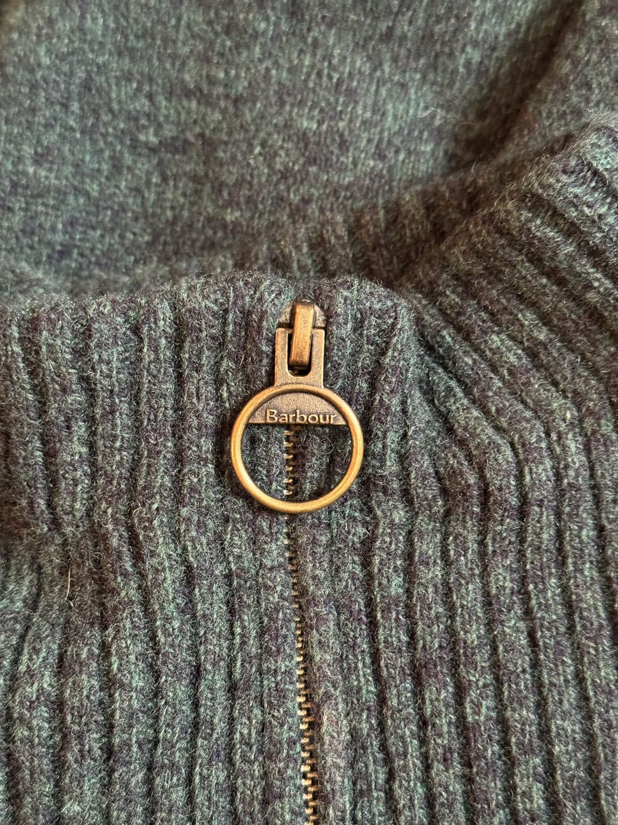 Barbour × Designer Barbour 100% wool knit logo sweater 1/3 zip Size US XL / EU 56 / 4 - 5 Thumbnail