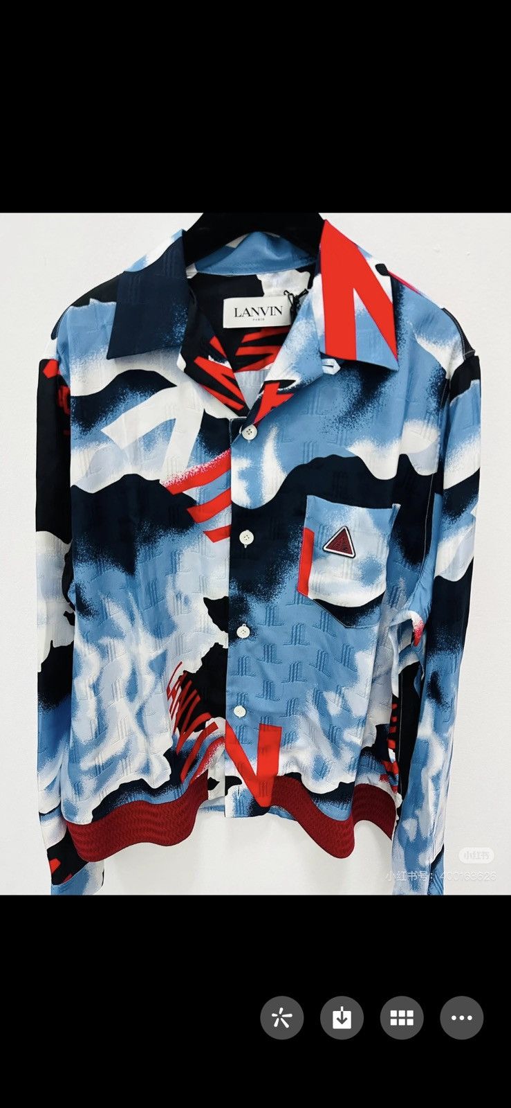 Lanvin silk print shirt collar size40 Size US M / EU 48-50 / 2 - 3 Thumbnail