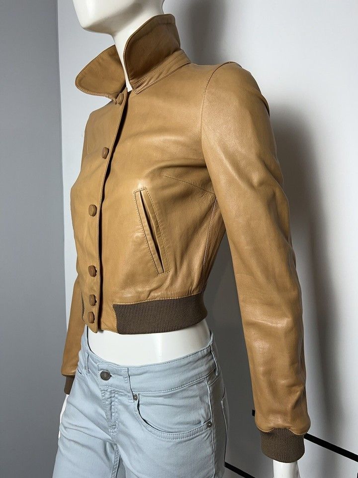 Dolce & Gabbana Dolce&Gabbana Women's Leather Bomber Jacket Size IT 38 /XXS Size XXS / US 00 / IT 34 - 18 Thumbnail