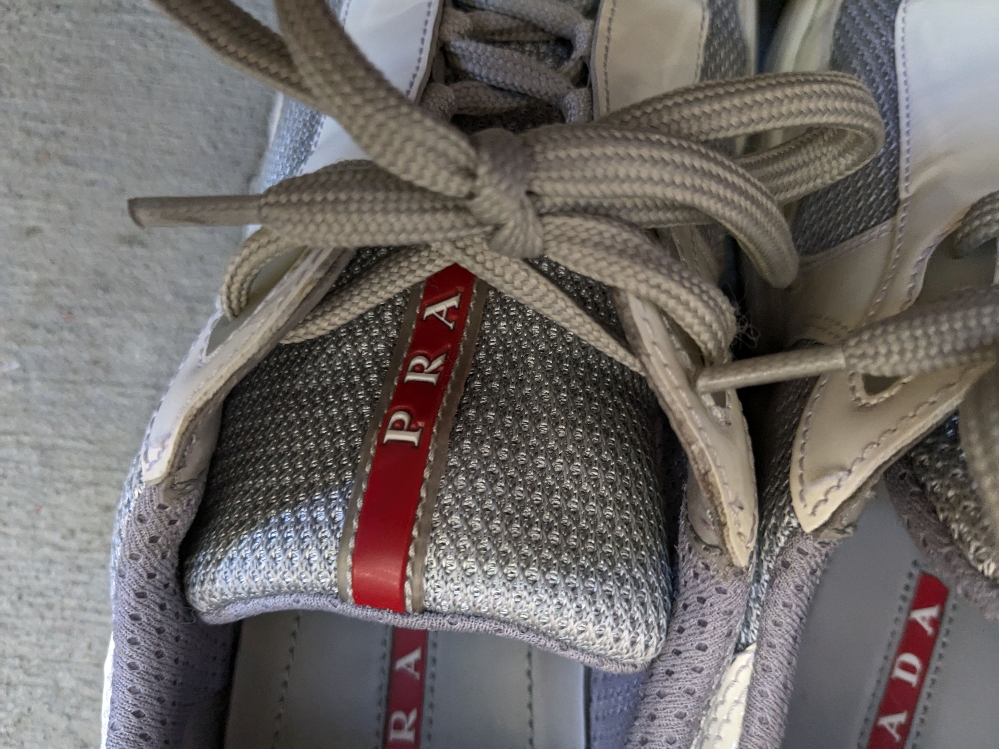 Prada Prada America's Cup White Patent Leather 8 Low Silver Red Size US 8 / EU 41 - 6 Thumbnail
