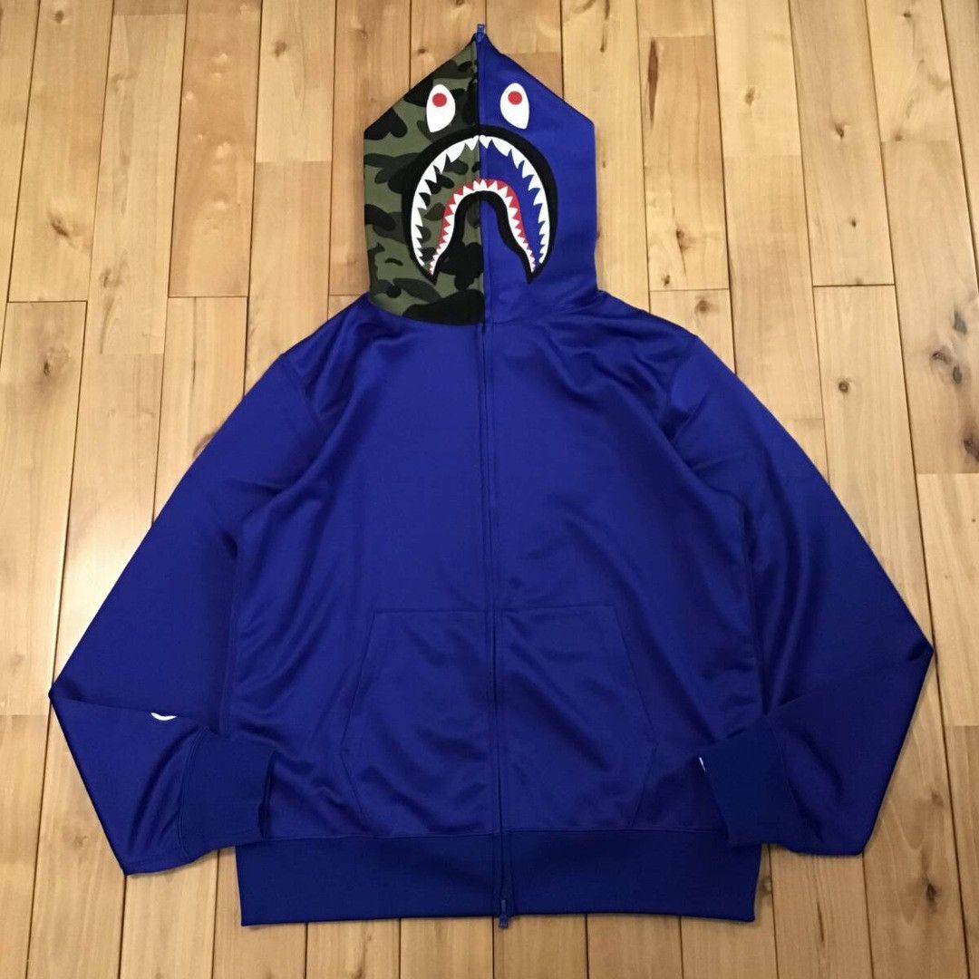 Bape BAPE camo Jersey Shark full zip Hoodie a bathing ape Size US XL / EU 56 / 4 - 1 Thumbnail