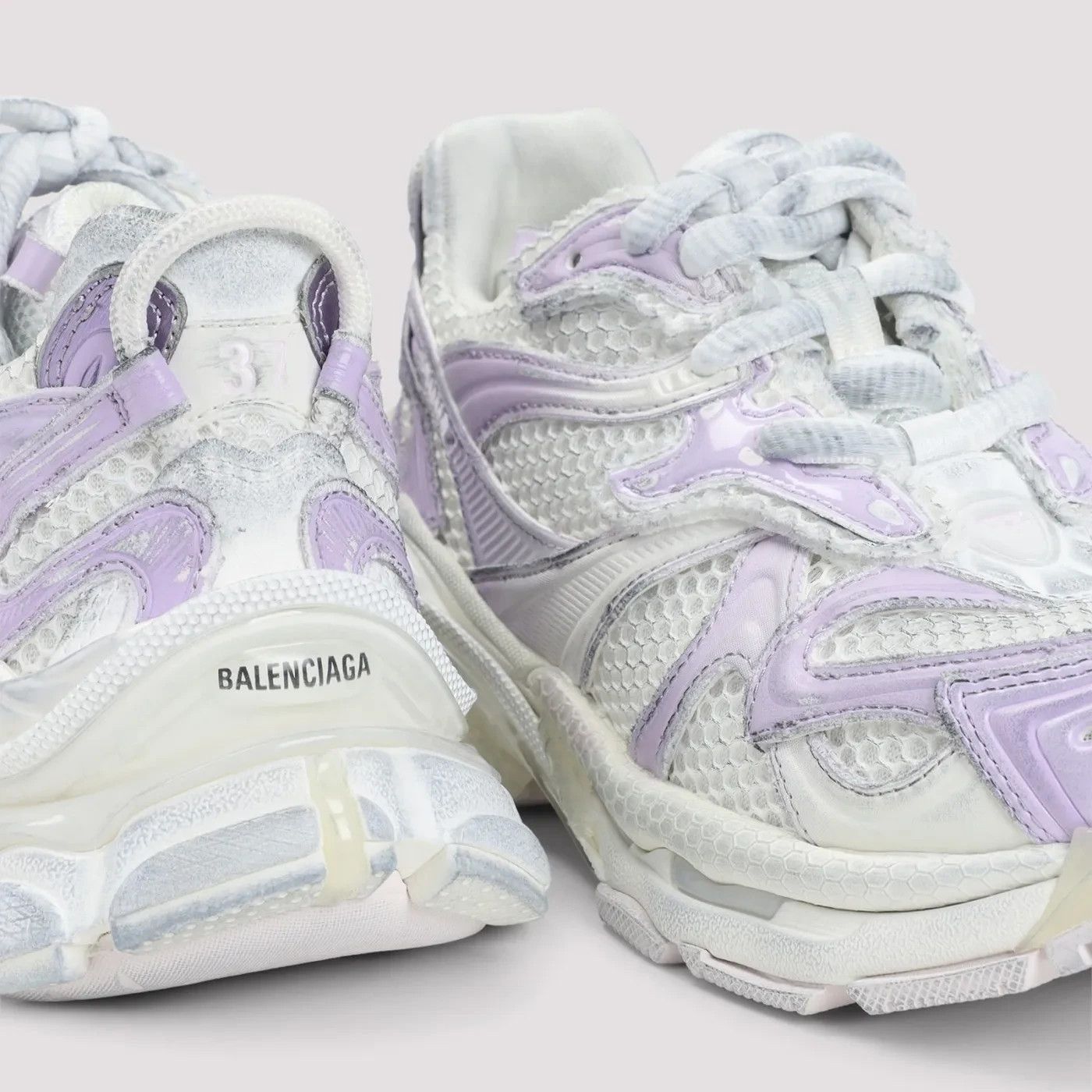 BALENCIAGA Runner 2 Gray/Pink Sneakers New And Authentic (Wo