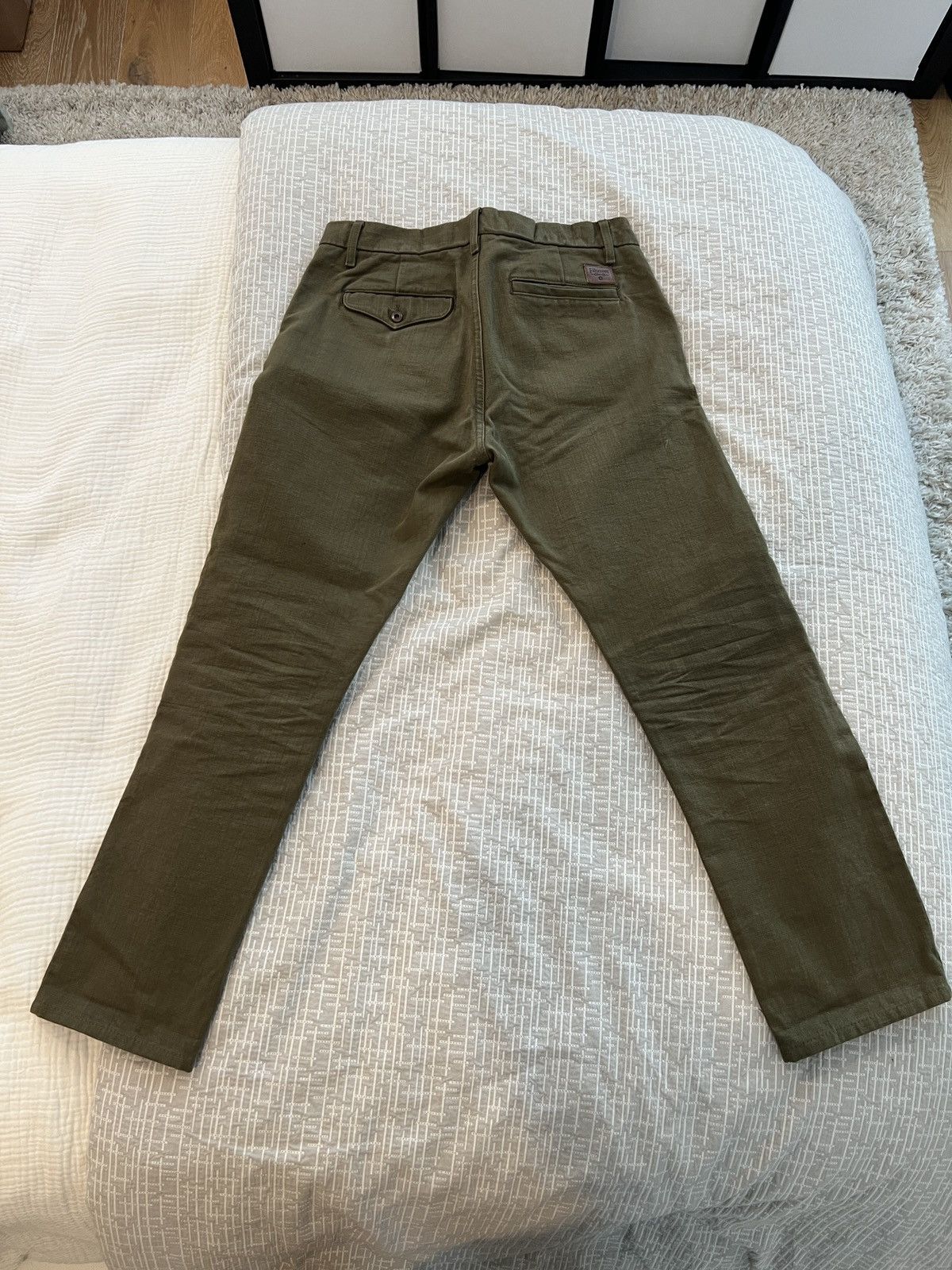 Freenote Cloth Workers Chino 14 Ounce Slub Army Green Size US 32 / EU 48 - 3 Thumbnail