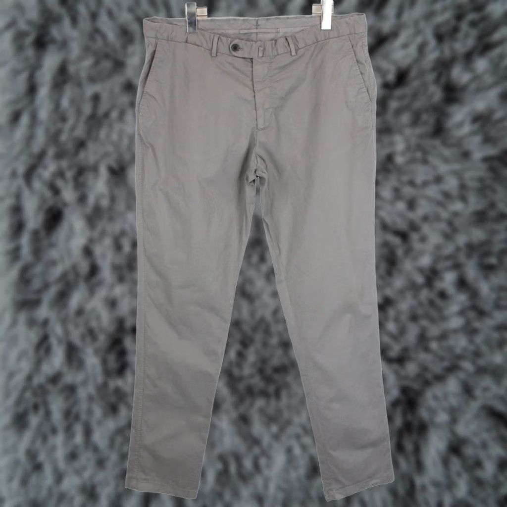 Suitsupply Suitsupply Porto Novo Trousers Men's UK 40 / W38 Cotton Stretch Grey Chino Tapered Casual Pants Mens Grey Chino 98% cotton, 2% elastane Size US 40 / EU 56 - 1 Thumbnail
