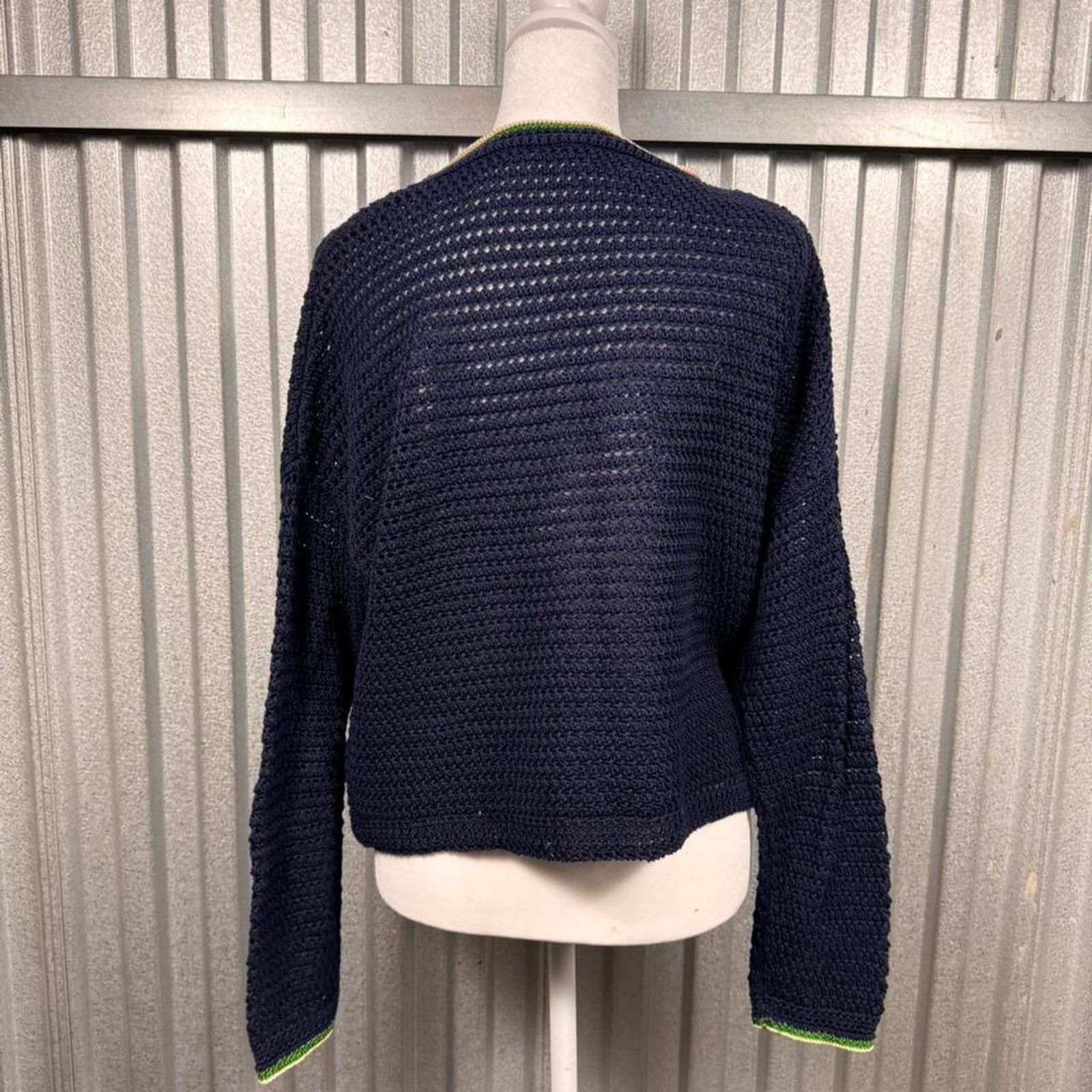 Vince Vince navy blue crochet sweater Size M / US 6-8 / IT 42-44 - 8 Thumbnail