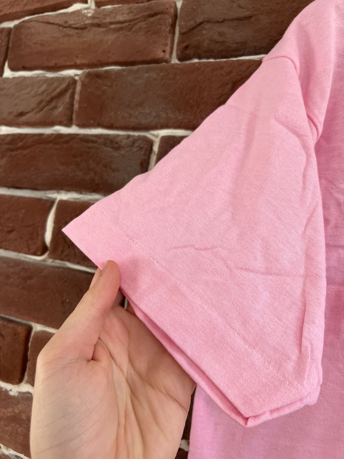 Vintage Rare 90s Vintage Ash Pink Fruit Of The Loom Blank Tshirt Size US L / EU 52-54 / 3 - 4 Thumbnail
