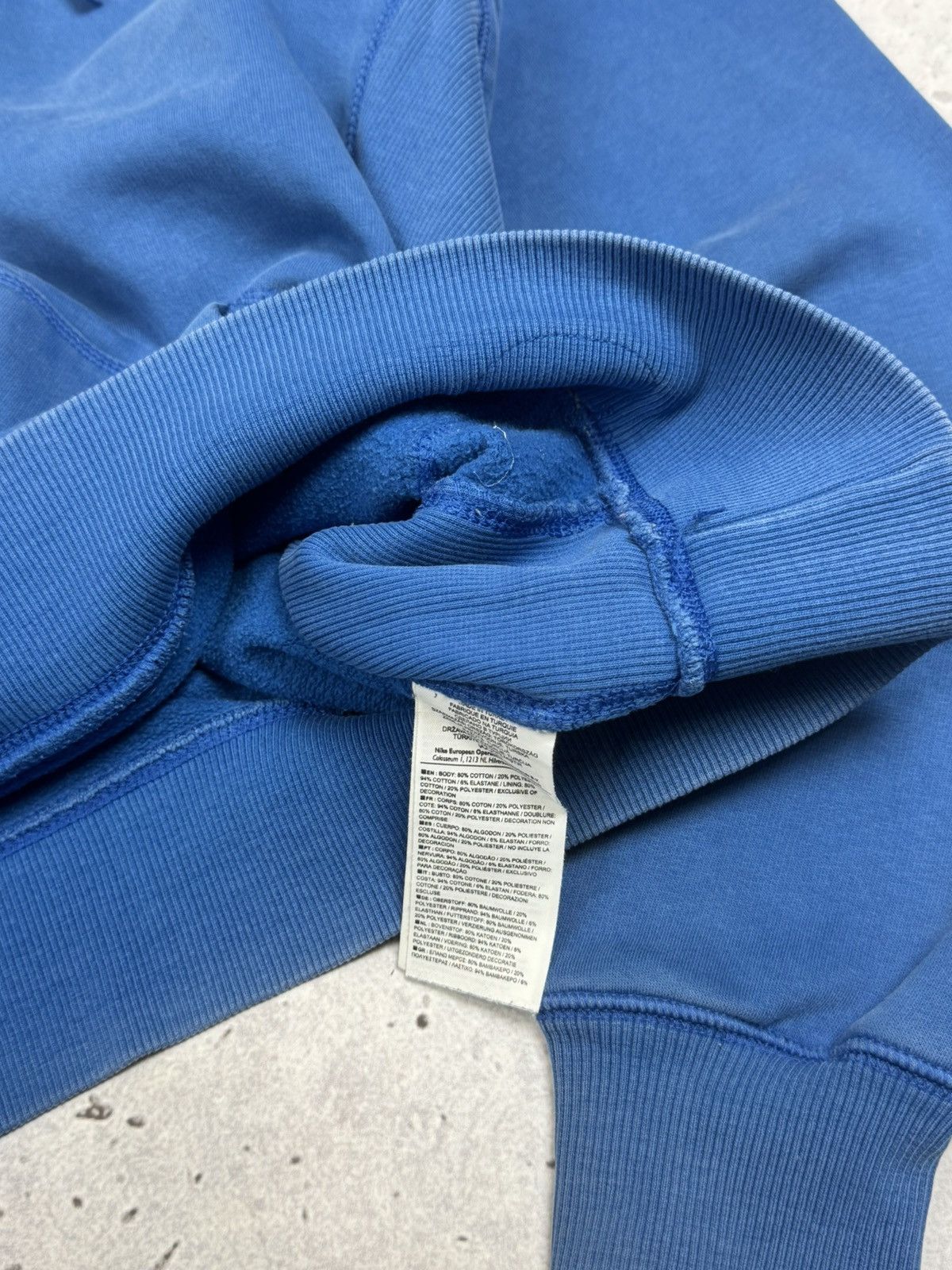 Nike Vintage Nike Small Swoosh Baby Blue Hoodie Y2K Size US M / EU 48-50 / 2 - 7 Thumbnail