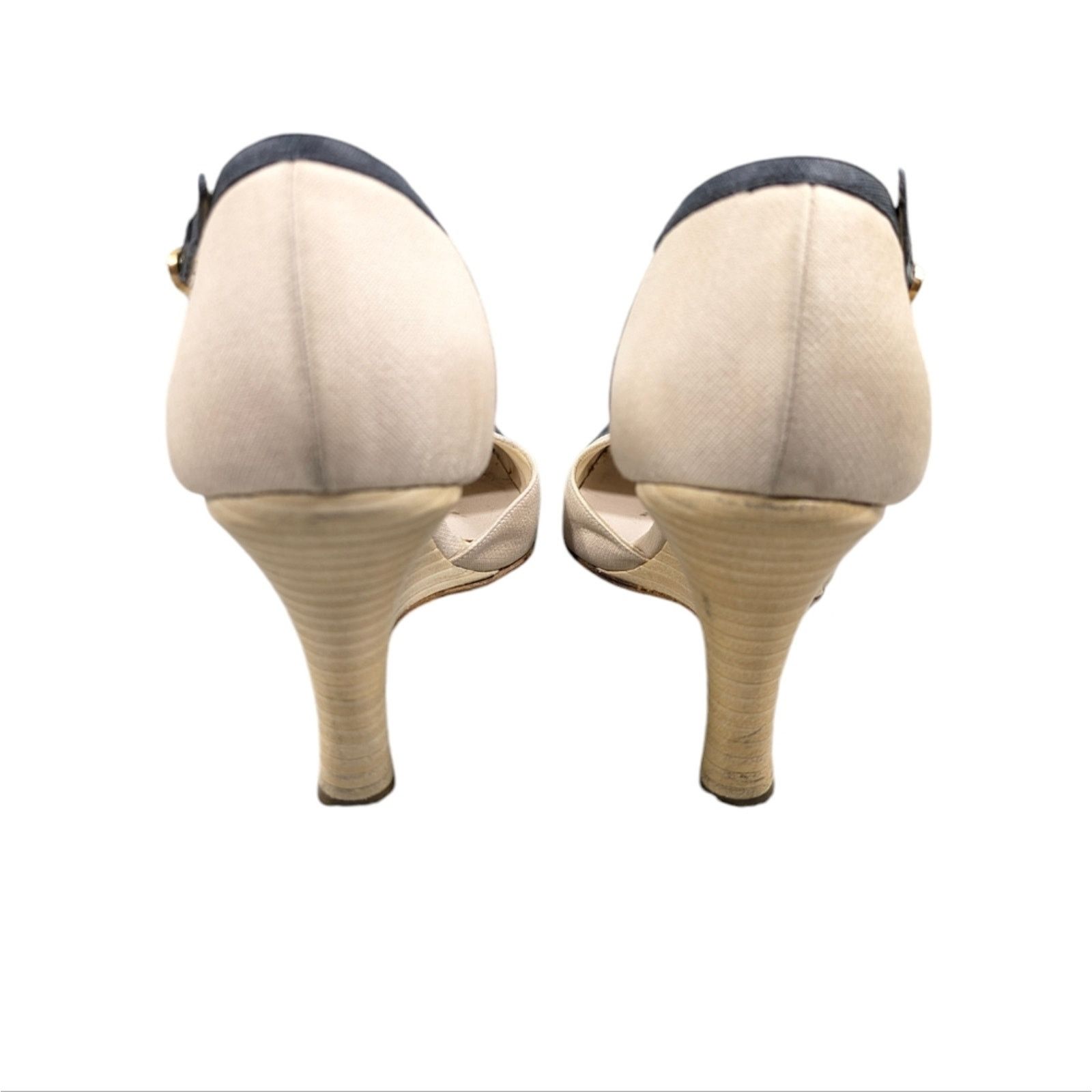Chanel Chanel Vintage Cream & Navy Toe Cap Mary Jane SZ 36 US 6 Size US 6 / IT 36 - 10 Thumbnail