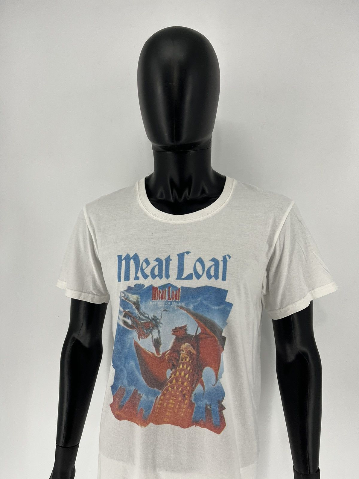 Band Tees × Vintage Vintage 90s Meat Loaf Bat Out Of Hell World Tour Tee Size US M / EU 48-50 / 2 - 5 Thumbnail