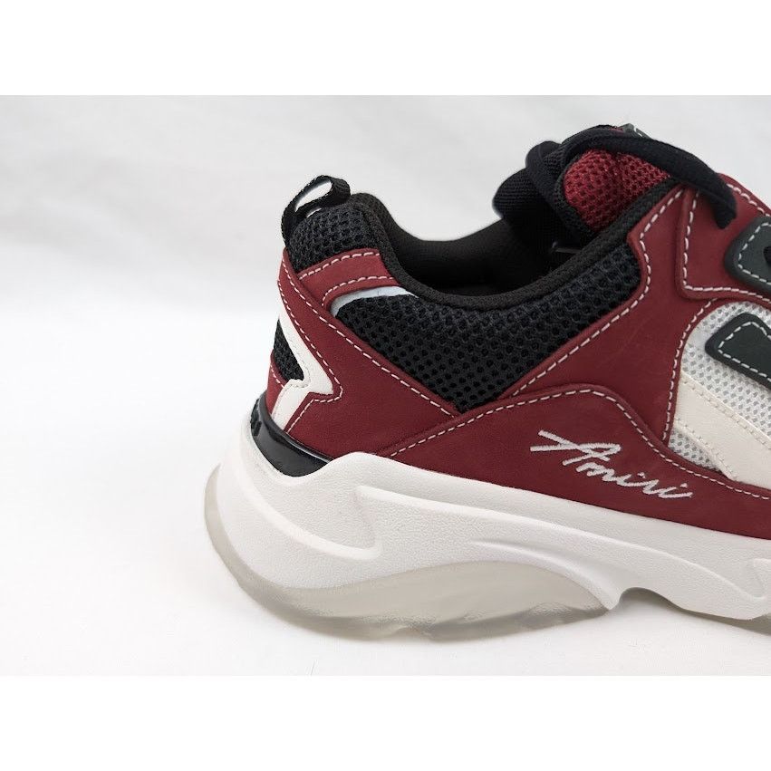 Amiri o1rshd1 Q:2 / Bone Runner Low-Top Sneakers in Deep Red Size US 10 / EU 43 - 2 Thumbnail