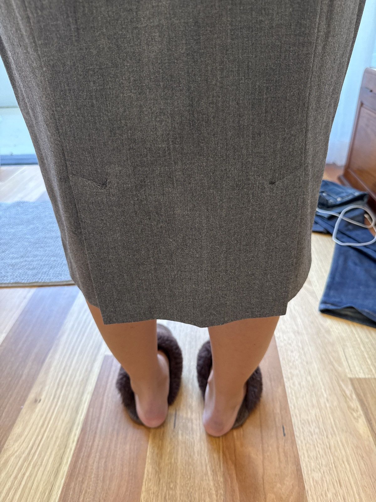 Polo Ralph Lauren Silk lined grey wool skirt Size M / US 6-8 / IT 42-44 - 5 Thumbnail