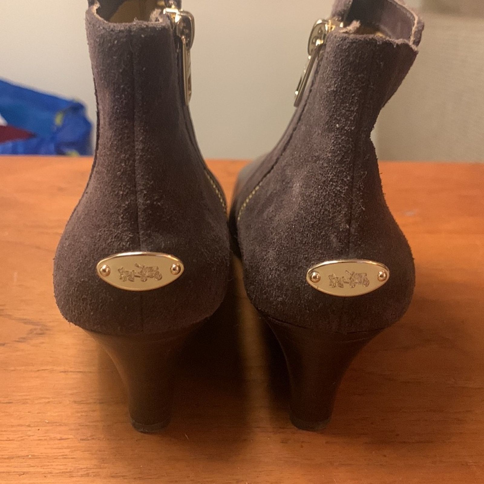 Coach Coach Mystic brown wedge ankle boots booties Size US 5 / IT 35 - 2 Thumbnail
