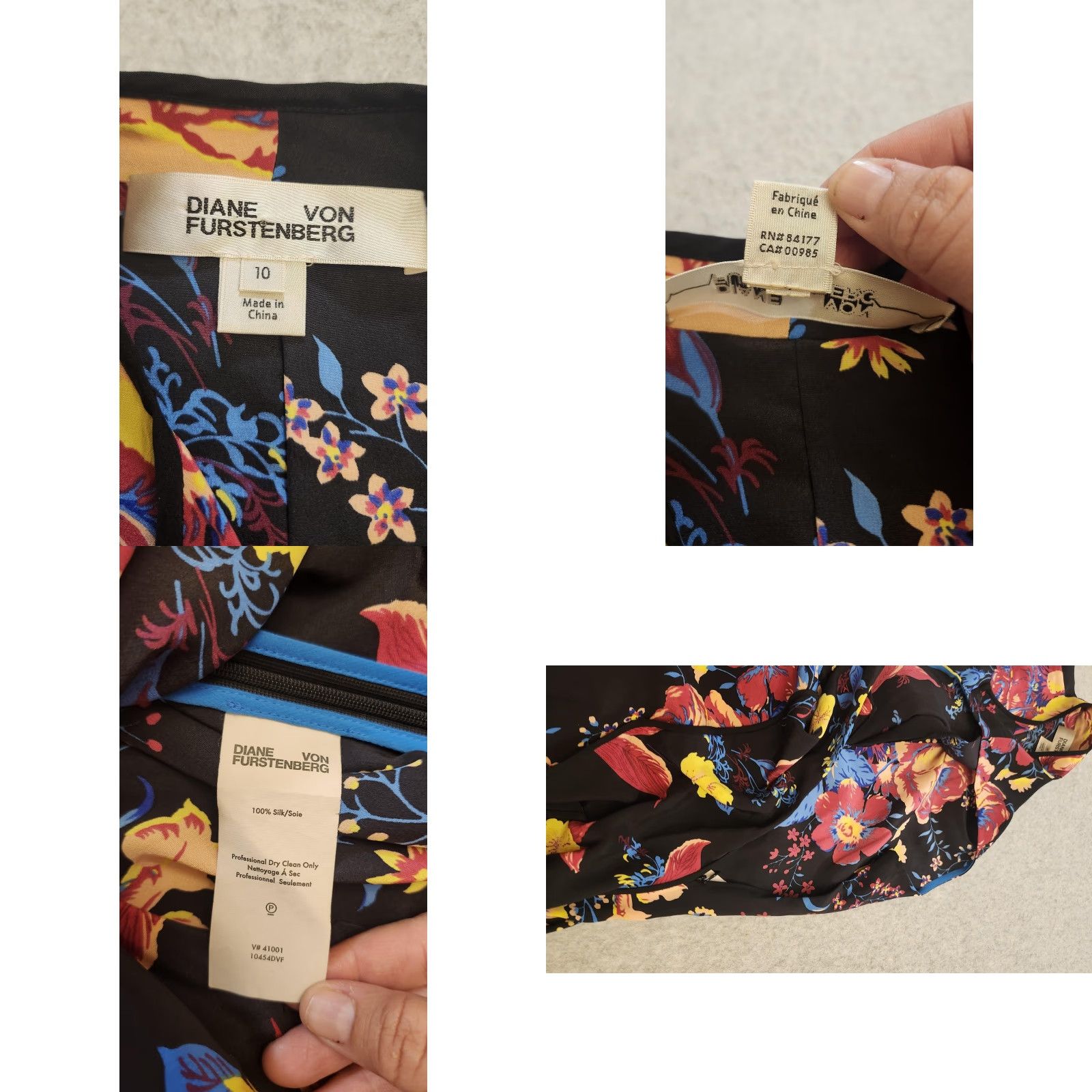 Diane von Furstenberg Diane von Furstenberg Silk Dress Womens 10 Wrap Dress Sleeveless Black Floral Party/Cocktail Workwear 100% Silk Shoes? (no) Size L / US 10 / IT 46 - 8 Thumbnail