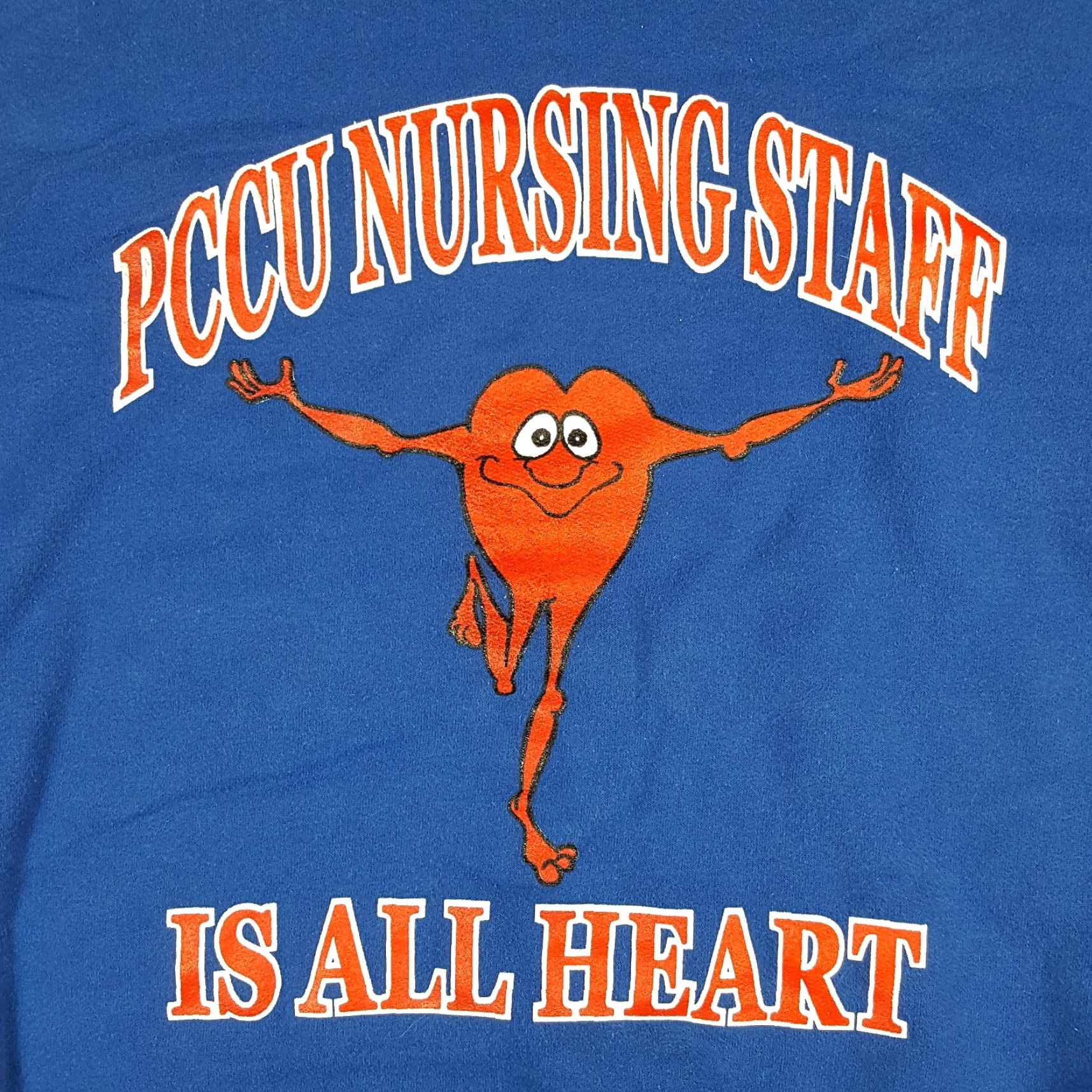 Jerzees Vintage 90s Nursing Staff All Heart Cartoon Size XL Pullover Crewneck Sweatshirt Size US XL / EU 56 / 4 - 3 Thumbnail