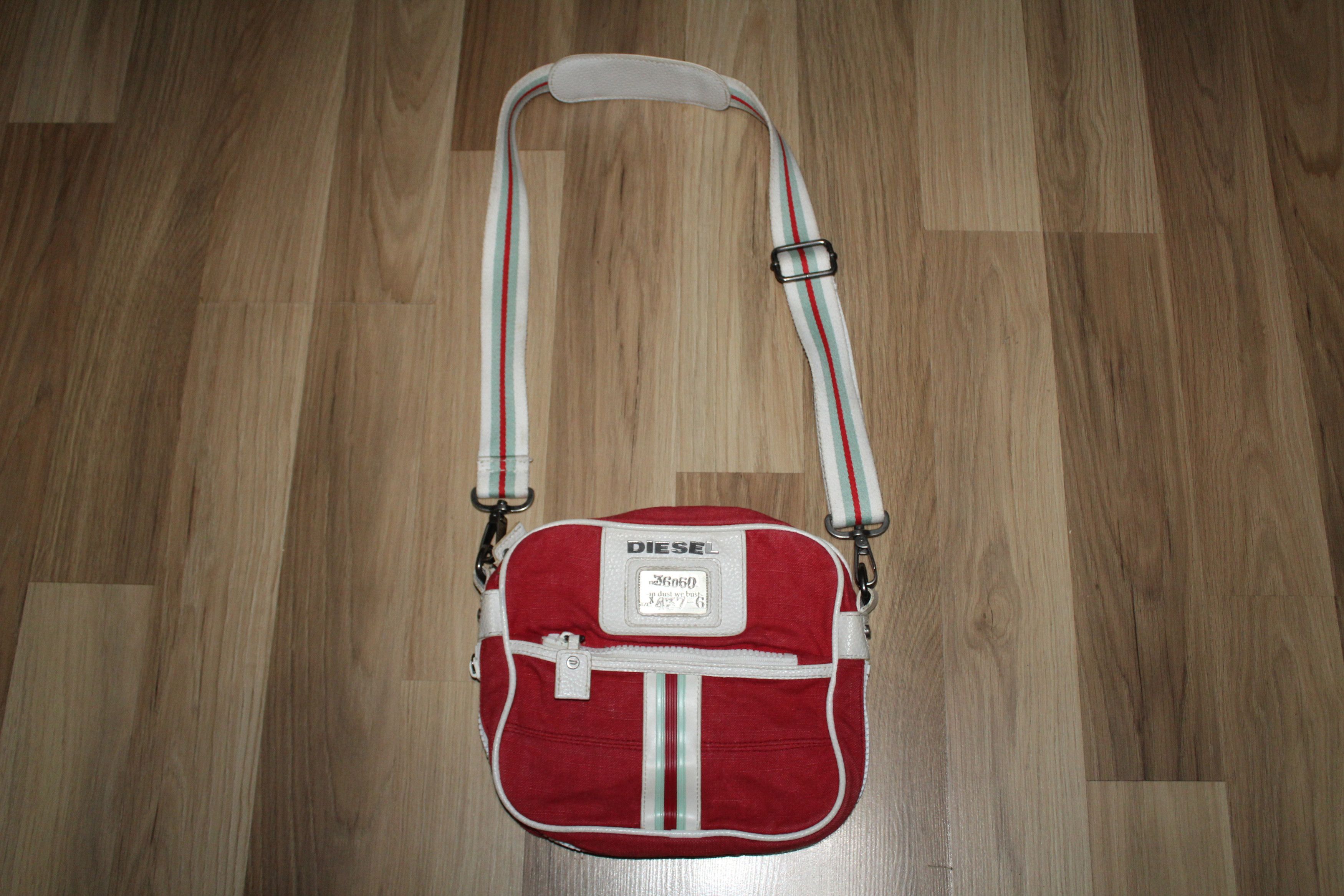 image of Avantgarde Diesel Messenger Crossbody Bag Metal Japan Y2K in Red, Women's