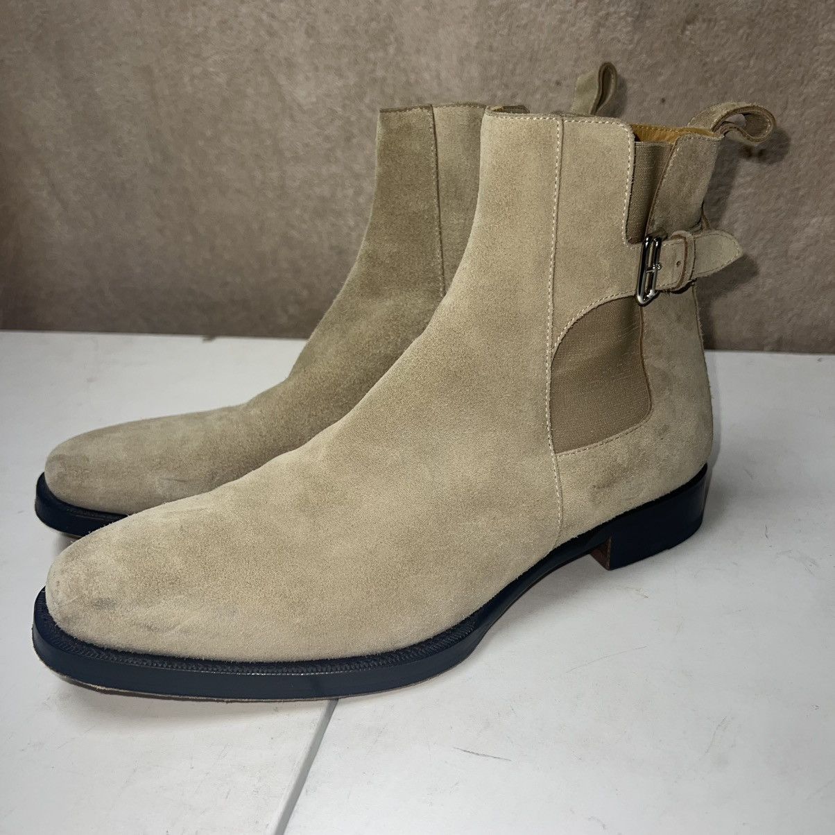 Hermes Hermes 2020 Berny Suede Boots Mens Size EU 44 Beige  display picture 2