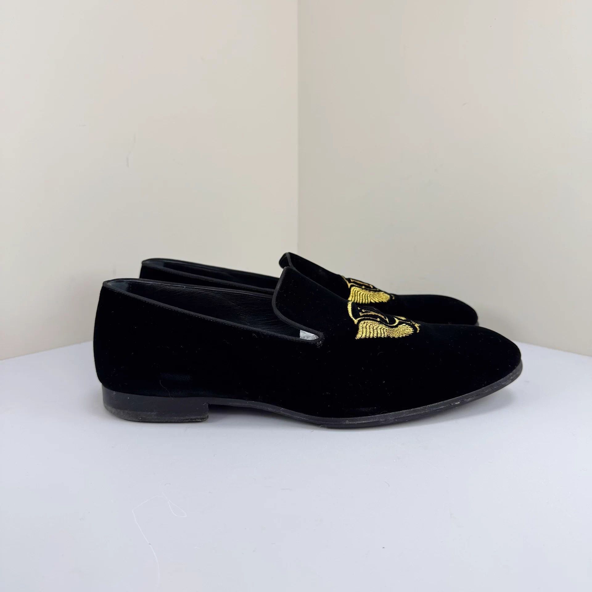 Louis Vuitton Louis Vuitton velvet gold-thread embroidered loafers US 6.5 Size US 6.5 / IT 36.5 - 4 Thumbnail