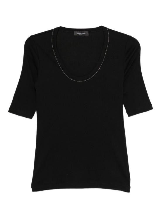 Fabiana Filippi FABIANA FILIPPI Women Sweater JED215F603 L542825 Black Size M / US 6-8 / IT 42-44 - 1 Thumbnail