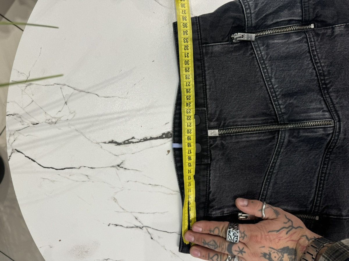 McQ Alexander McQueen MCQ BLACK DENIM MOTOR PANELED SKIRT Size 26" / US 2 / IT 38 - 15 Thumbnail
