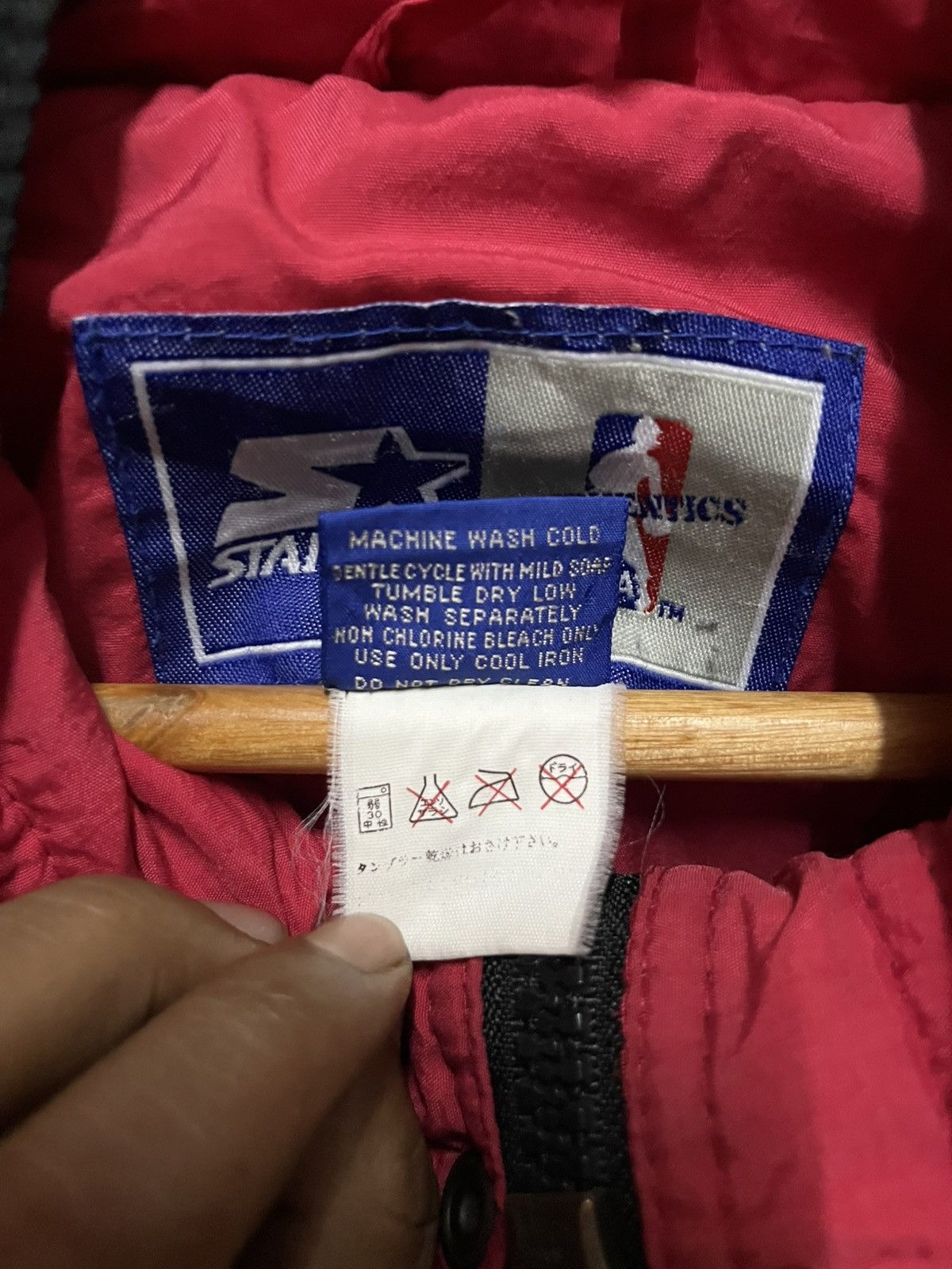 NBA × Starter Vintage 90s Starter Chicago Bulls Raincoat Parkas Jacket NBA Size US L / EU 52-54 / 3 - 9 Thumbnail