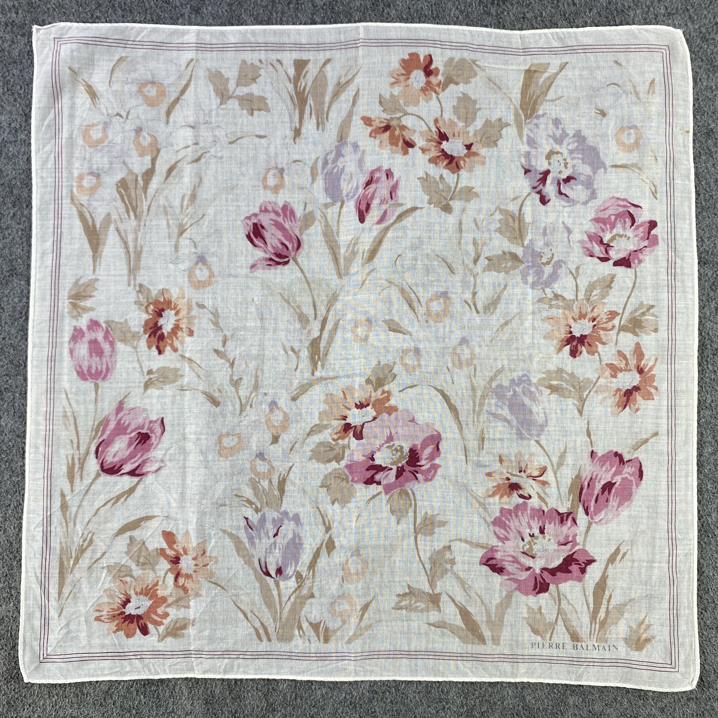 Pierre Balmain × Vintage Pierre Balmain Handkerchief/Neckerchief/Bandana HC901 Size ONE SIZE - 1 Thumbnail