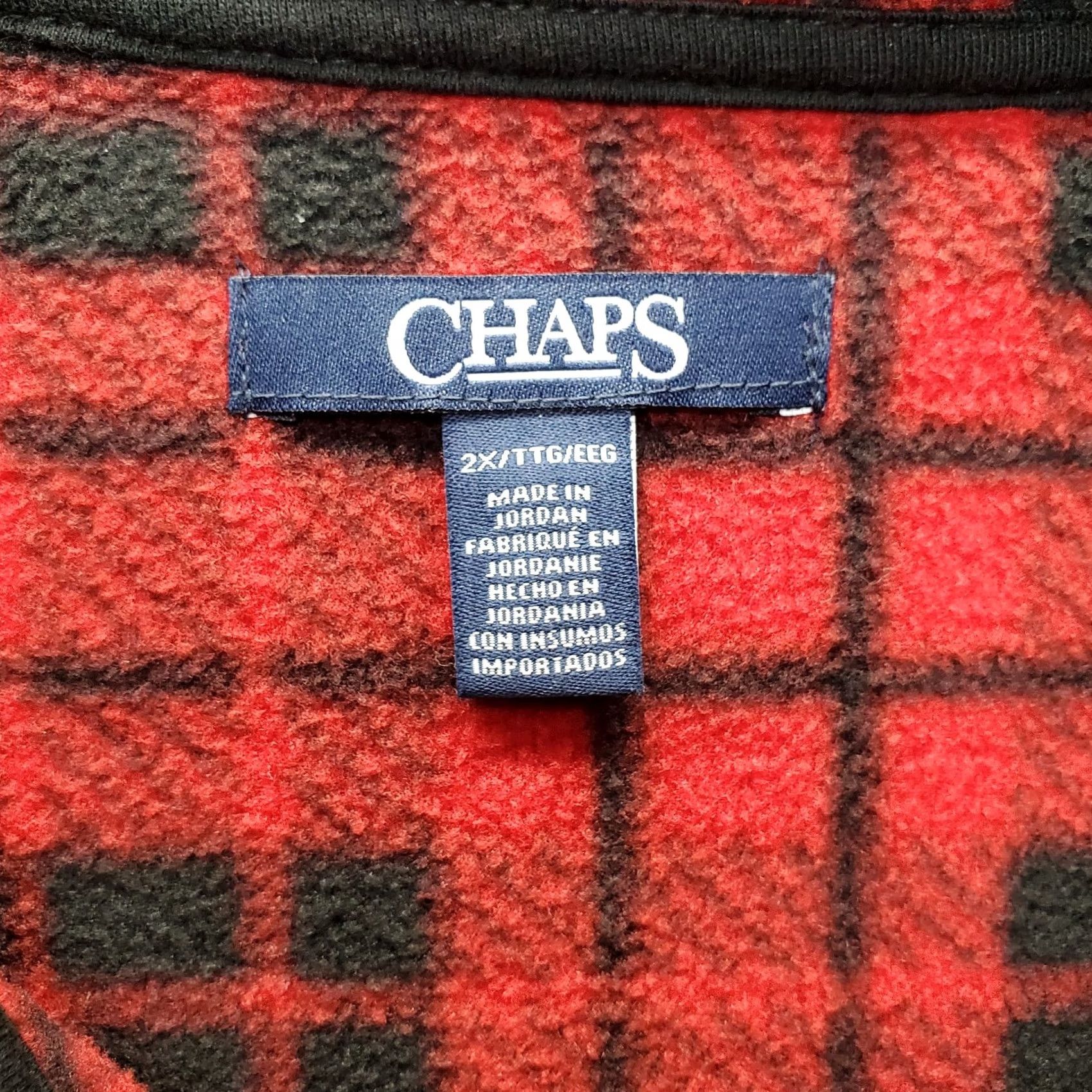 Chaps Chaps Men’s Vest Fleece 2X Multi Plaid Regular Fit Sleeveless Full Zip Chest 53.5 in Short 2X Mens Size 2X Plaid Outdoor Walking Fall Winter Vest Size US XXL / EU 58 / 5 - 5 Thumbnail