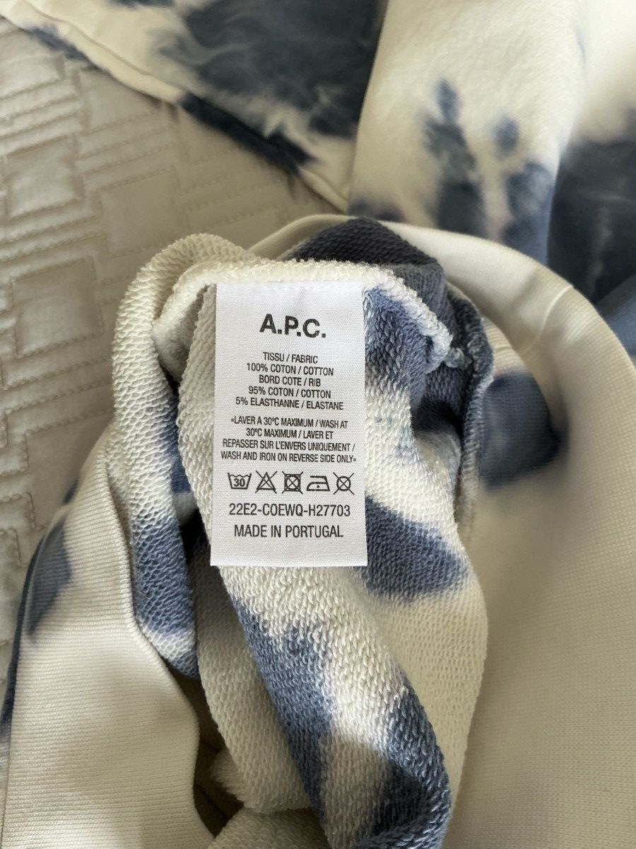 A.P.C. A.P.C. Victor Tie Dye Hoodie White Indigo Blue Size M Size US M / EU 48-50 / 2 - 4 Thumbnail