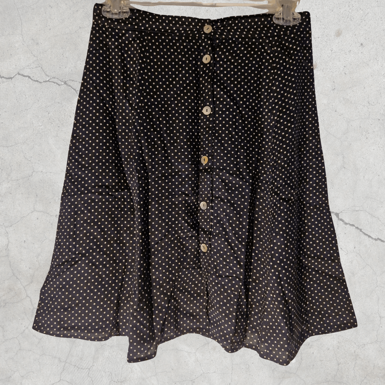 Retrofit × Vintage Vintage Polka Dot Button Front Skirt - DESAM - Small Size 26" / US 2 / IT 38 - 5 Thumbnail