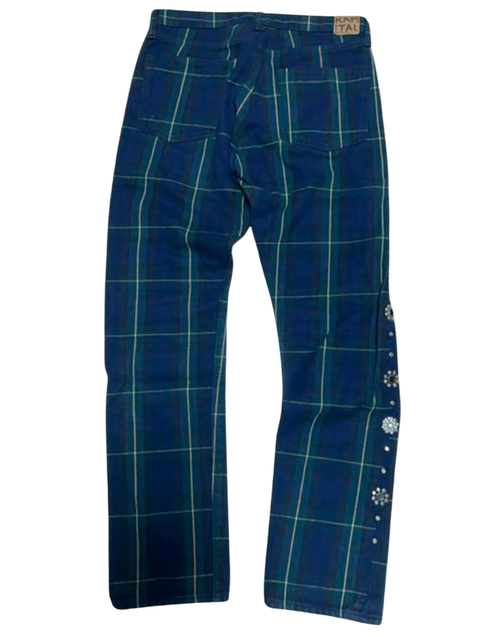 Kapital Kapital 11oz tartan checkered studded remake pants Size US 32 / EU 48 - 2 Thumbnail