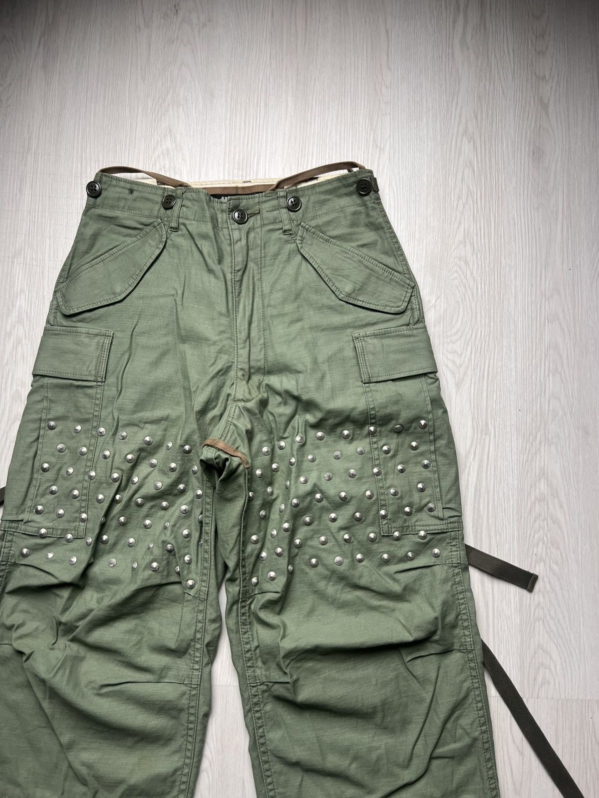 Junya Watanabe SS17 Junya Watanabe Comme Des Garcons Studded Cargo Pants Size 28" / US 6 / IT 42 - 4 Thumbnail