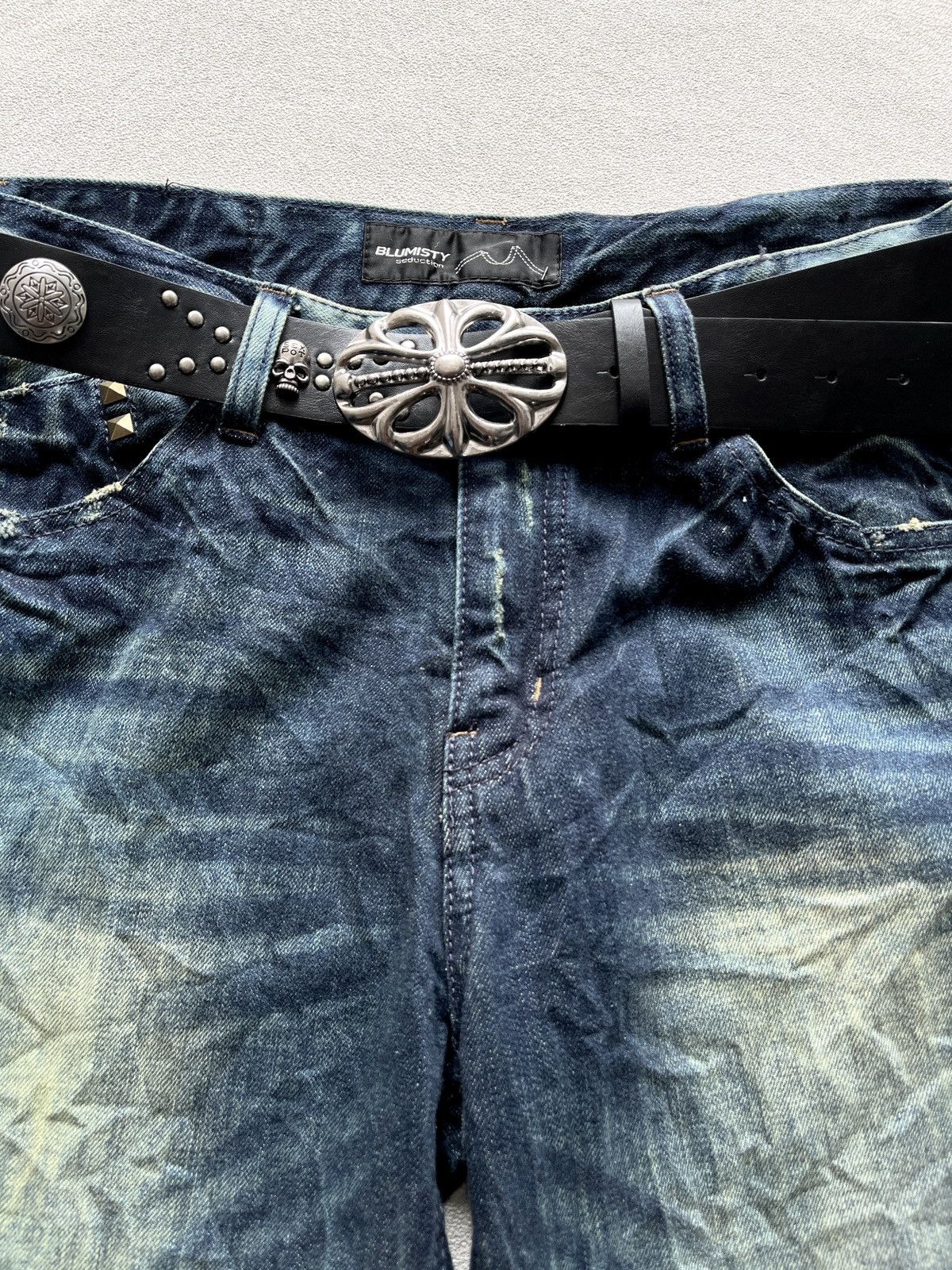 2000s Bluemisty Mudwash Faded Wide Jeans