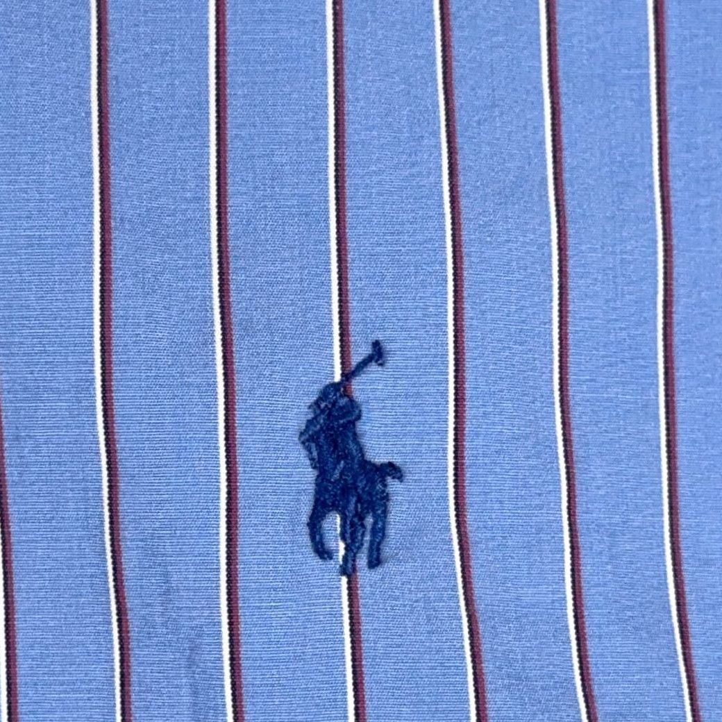 Ralph Lauren VINTAGE Ralph Lauren Shirt Adult LARGE Blue Striped Pony Logo Y2K Size US L / EU 52-54 / 3 - 4 Thumbnail