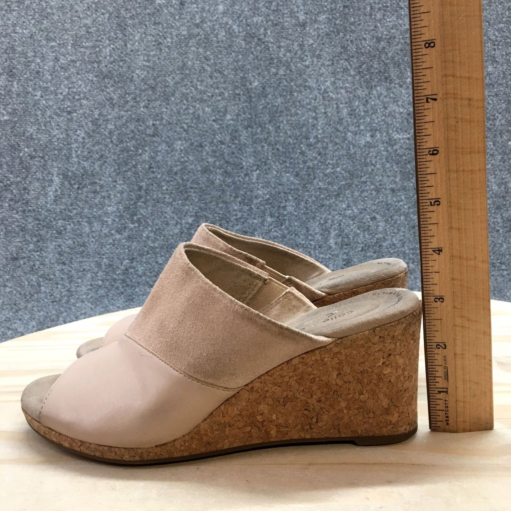 Clarks Clarks Lafley Wave Slide Sandal Womens 8.5 M Brown Suede Slip On Wedge Casual Shoes Size US 9 / IT 39 - 6 Thumbnail
