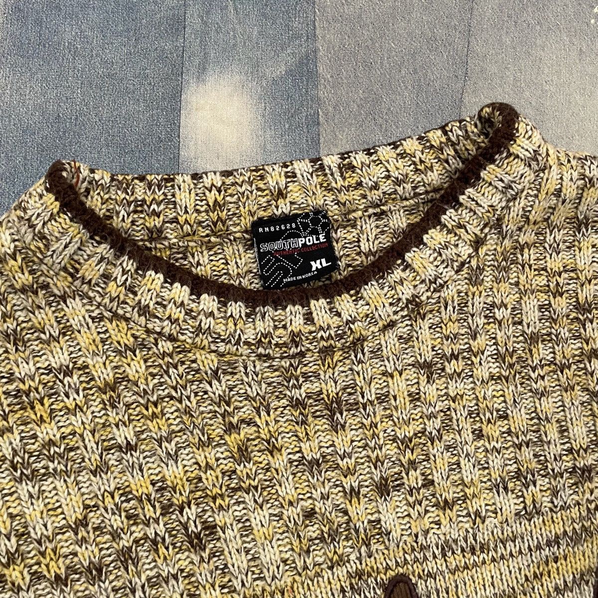 Southpole × Vintage CRAZY Y2K SoutPole Knit Sweater Size US XL / EU 56 / 4 - 4 Thumbnail