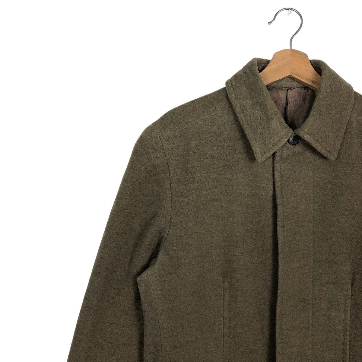 Comme Ca Ism 🔥Rich Brown - Fly Coat Herringbone Wool Jacket Issey Miyake Size US M / EU 48-50 / 2 - 7 Thumbnail