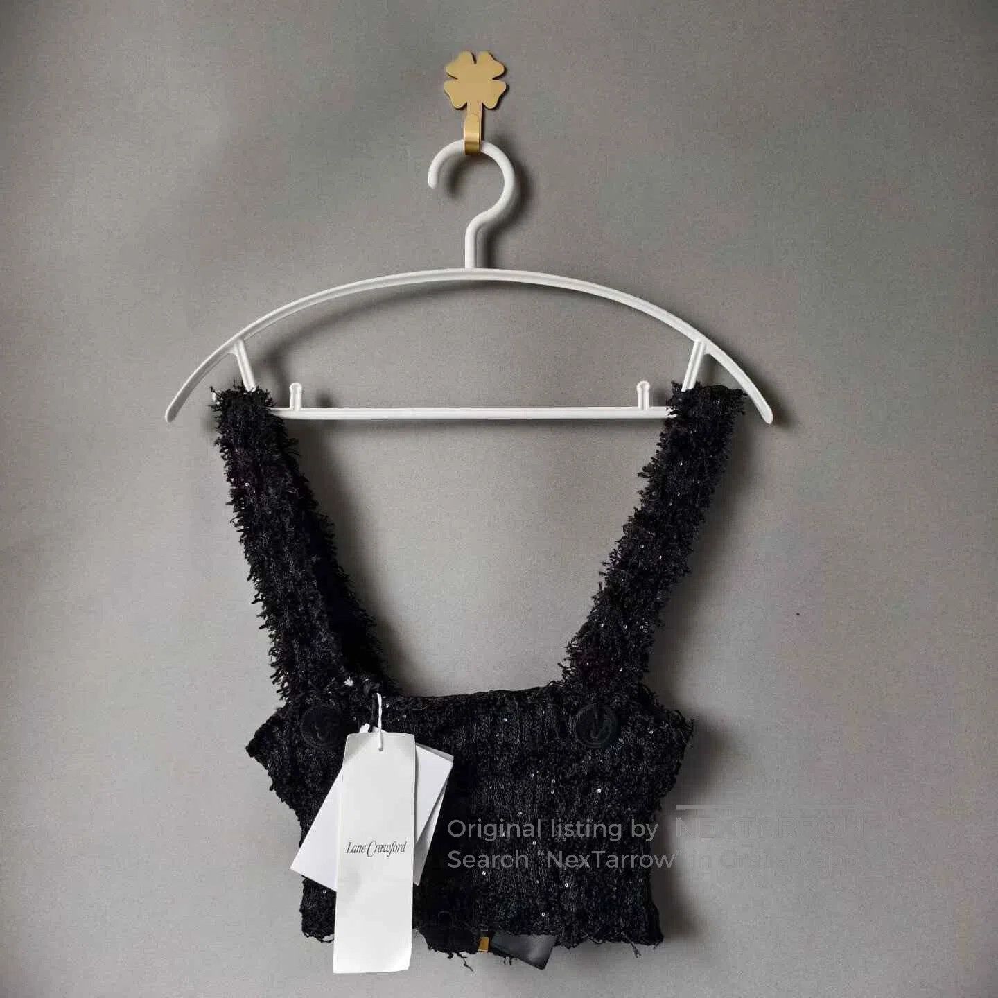 Balmain BALMAIN Tweed Fringe Camisole. Size XXS / US 00 / IT 34 - 1 Thumbnail
