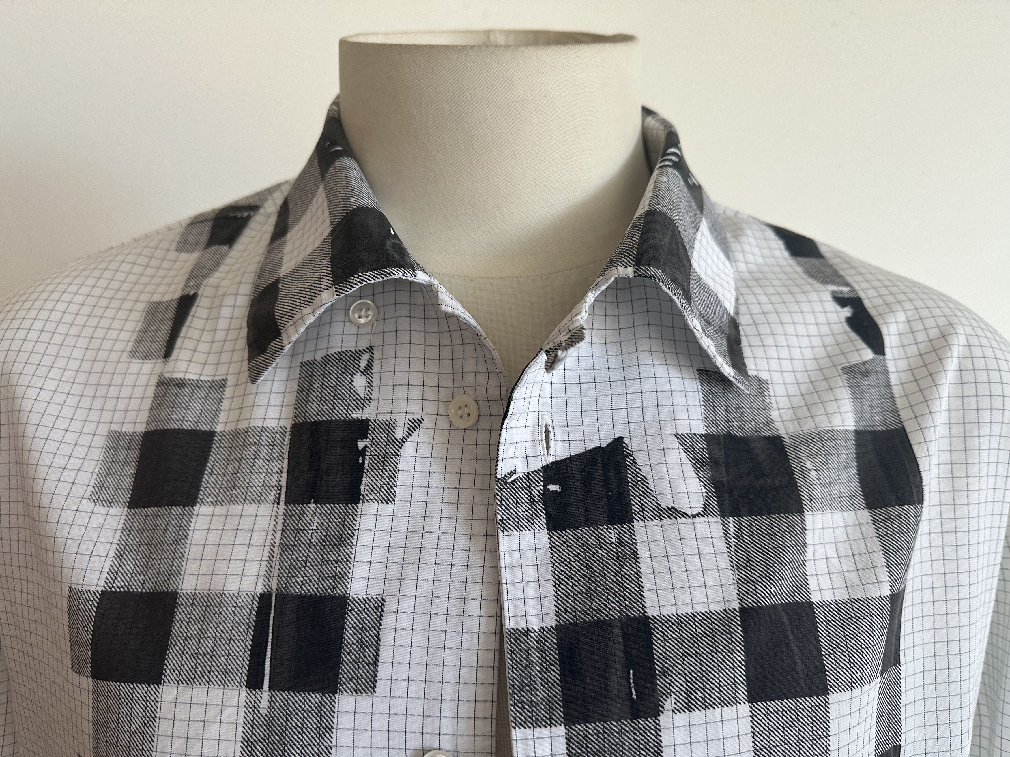 Maison Margiela Margiela Checkered Shirt with Black Checkered Print L 2004 Size US L / EU 52-54 / 3 - 4 Thumbnail