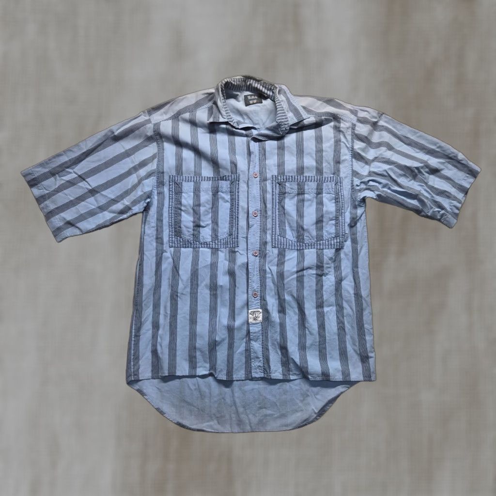 Doublet Weekends Weekends Blue Button-Up Shirt Short Sleeve Casual Men’s S Small Shirts Button-Up Shirt, White? Size US S / EU 44-46 / 1 - 1 Thumbnail