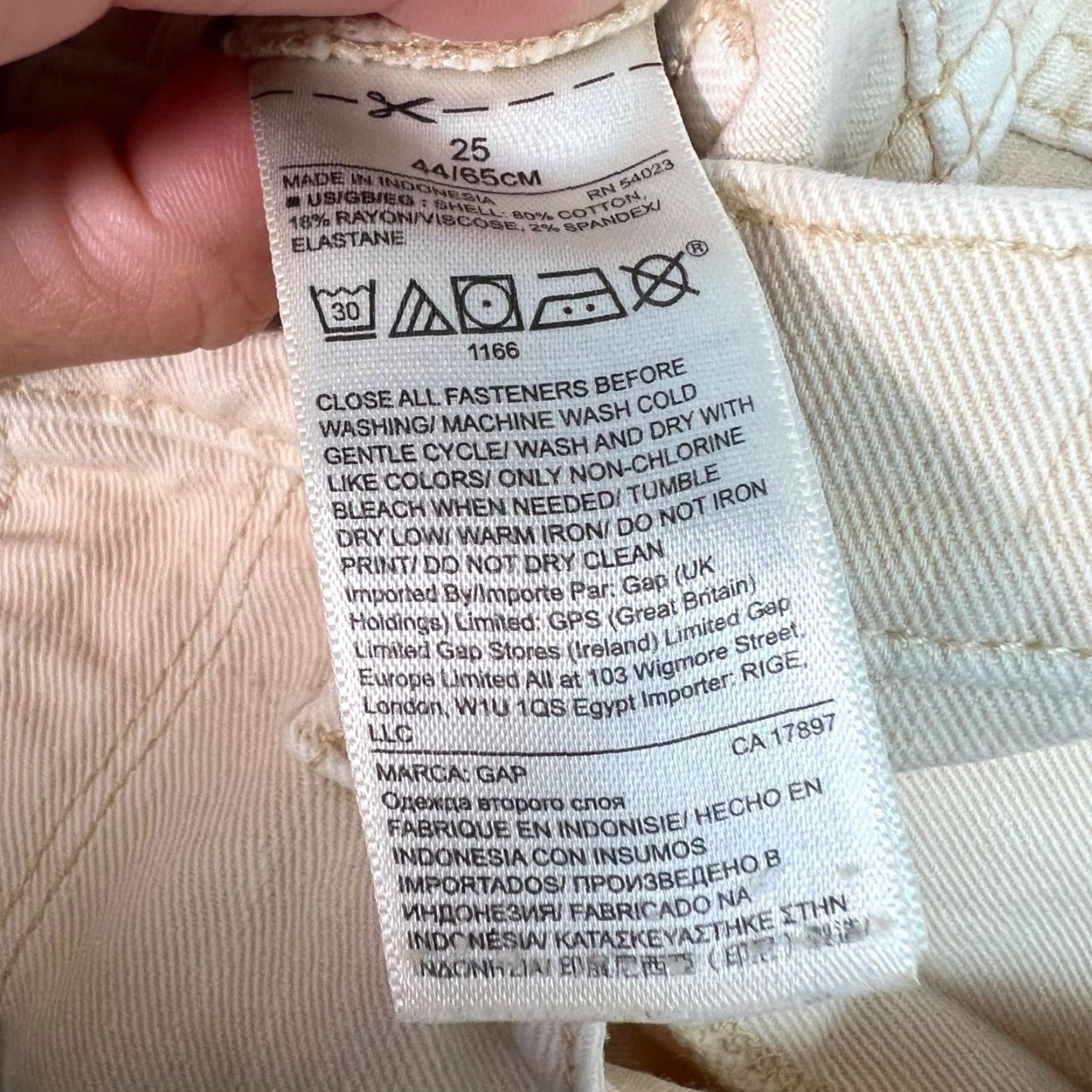 Gap Gap Denim Jeans Womens Size 25 Cream True Skinny Stretchy Casual Pants Size 26" / US 2 / IT 38 - 5 Thumbnail