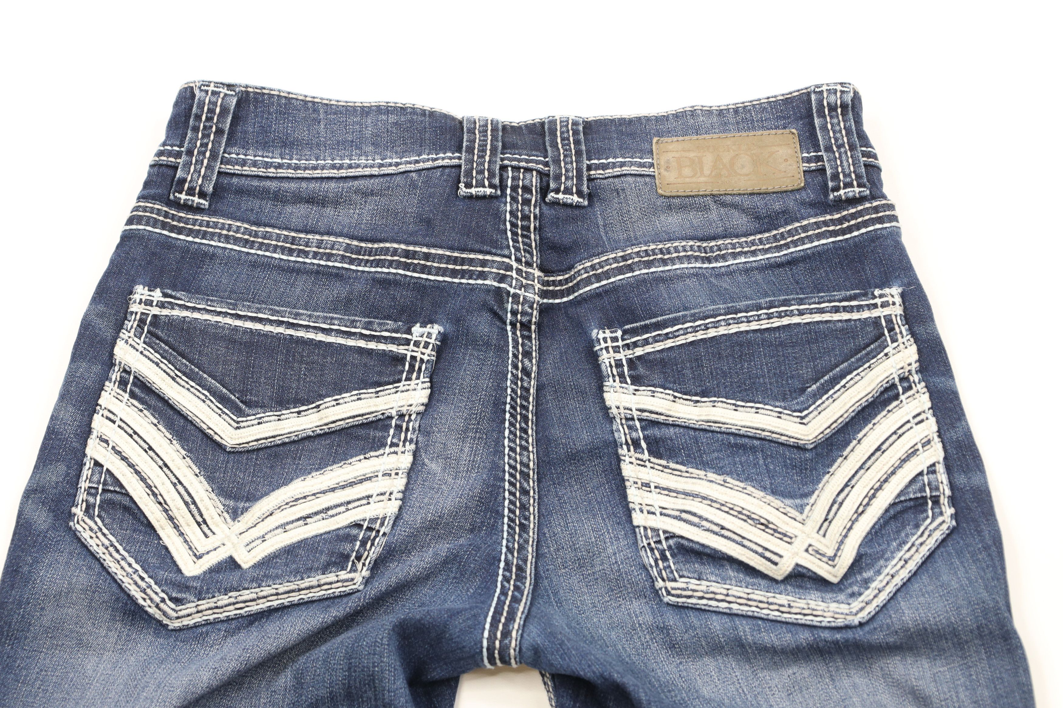 Vintage Buckle Black BKE Stitch Stretch Boot Leg Denim Jeans Blue Size 30" / US 8 / IT 44 - 9 Thumbnail