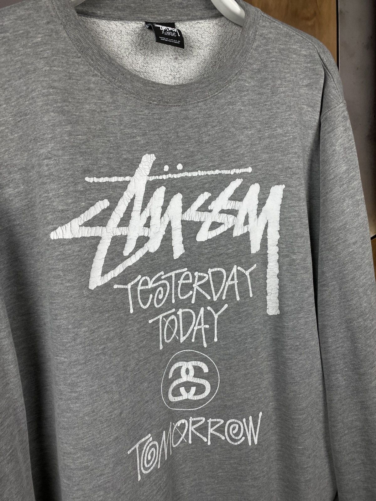 Stussy 💀Vintage Sweatshirt Stussy Yesterday Today Tomorrow VTG Tee💀 Size US XL / EU 56 / 4 - 2 Thumbnail