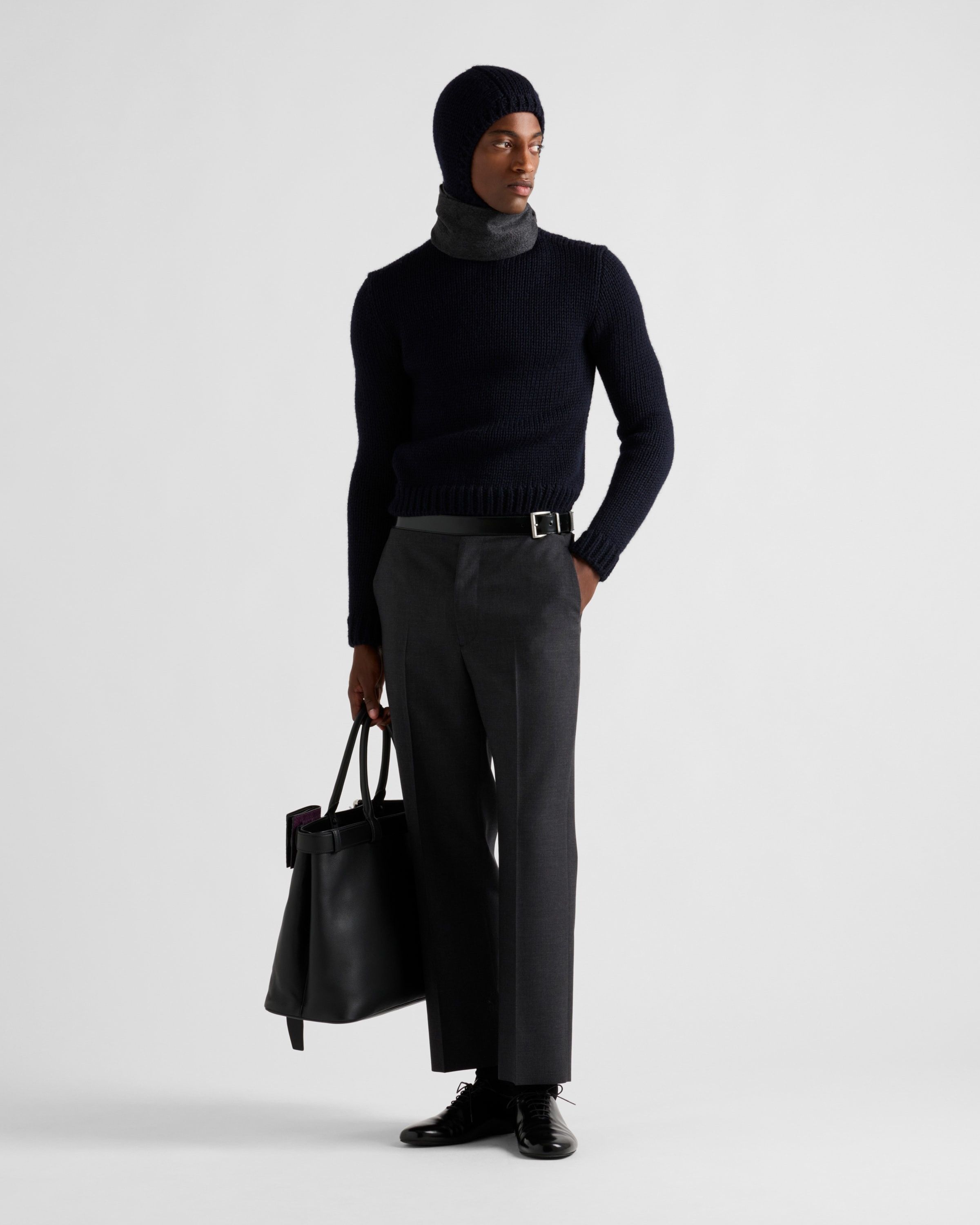 Prada o1bcso1str1025 Wool Hooded Sweater in Navy Size US S / EU 44-46 / 1 - 2 Thumbnail