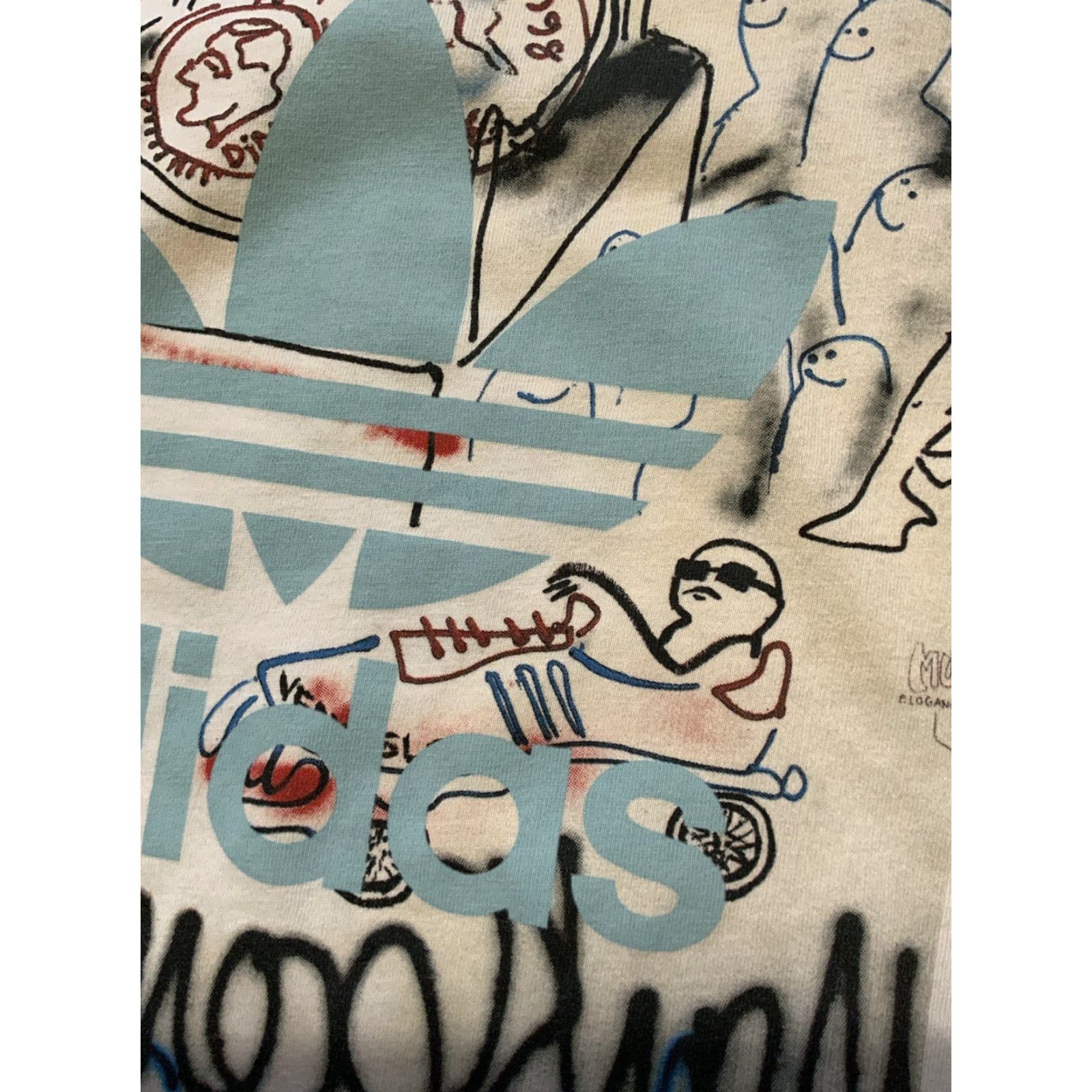 Adidas Adidas Originals X Mark Gonzales Gonz Blackbird Liberty Graffiti Graphic T-Shirt Size US S / EU 44-46 / 1 - 8 Thumbnail