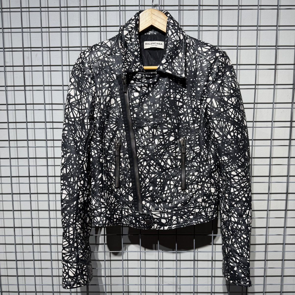 Balenciaga Balenciaga Lambskin Motorcycle Leather Jacket Size XS / US 0-2 / IT 36-38 - 1 Thumbnail