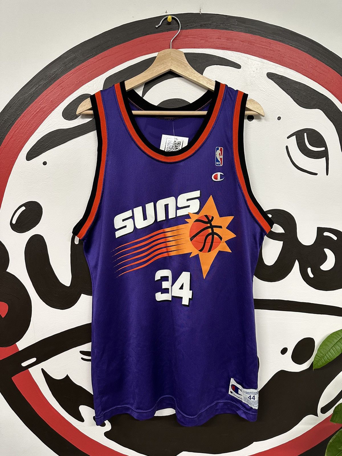 Image of Nfl x Vintage 90's Phoenix Suns Charles Barkley Champion Jersey in Purple, Men's (Size Large)