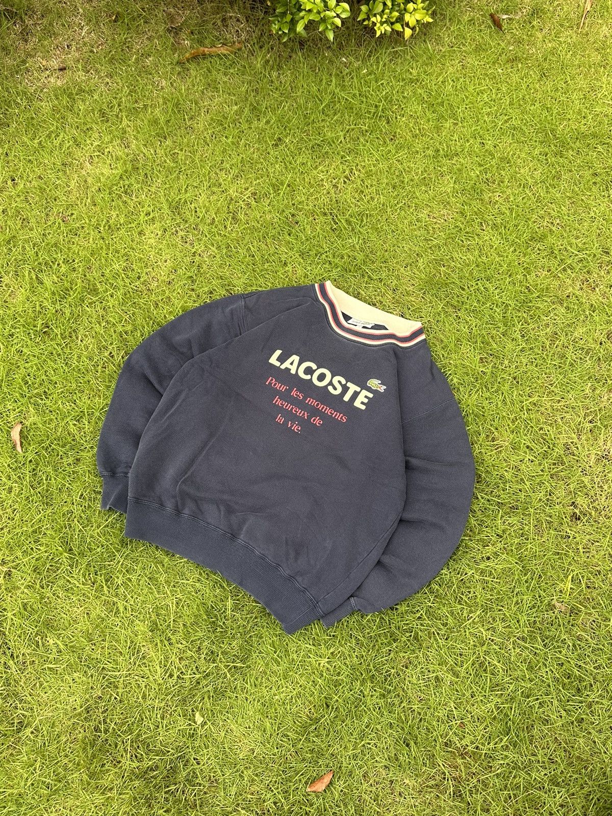 Lacoste × Vintage RARE LACOSTE VINTAGE BIG LOGO STREETWEAR SWEATSHIRT Size US S / EU 44-46 / 1 - 1 Thumbnail